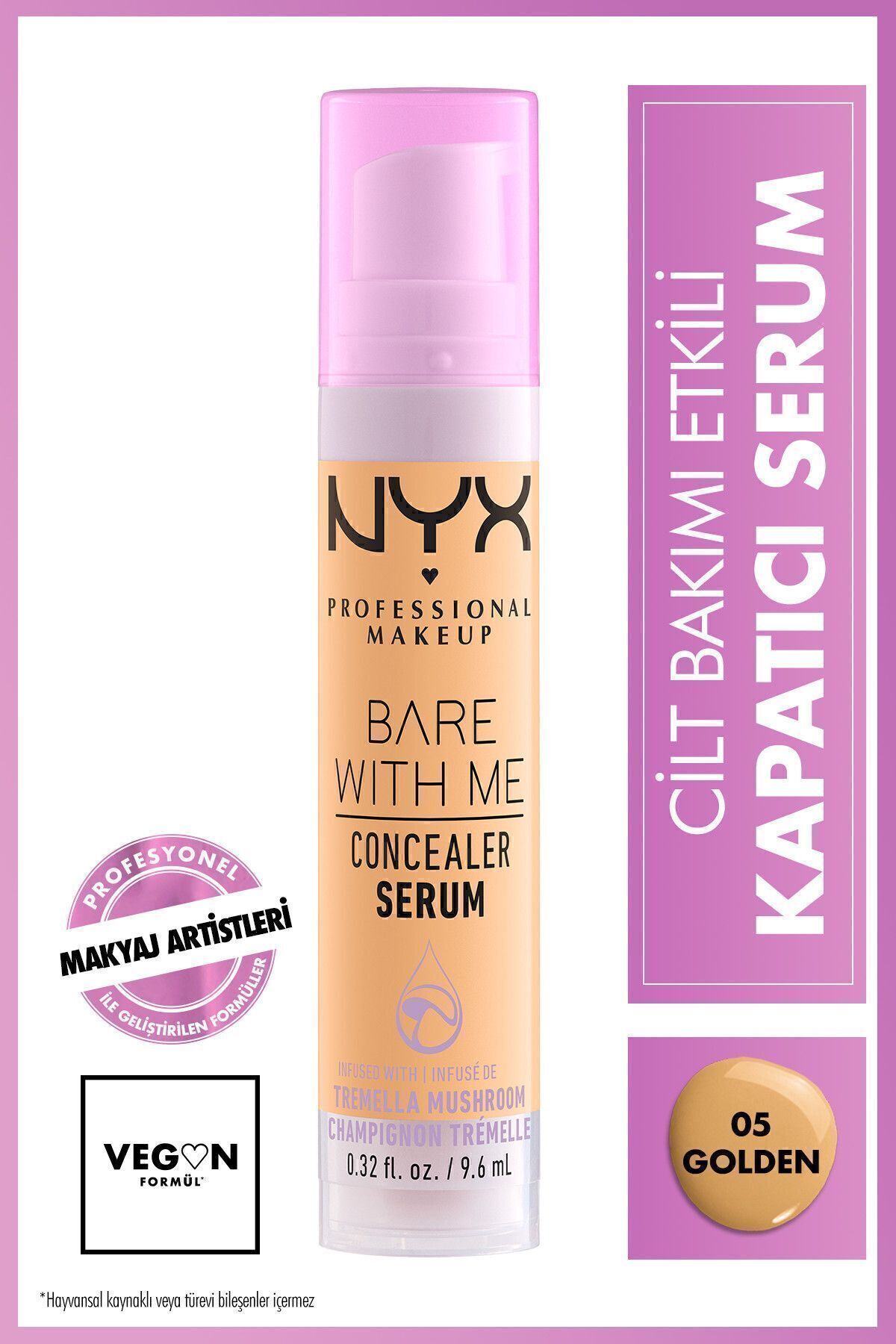 NYX Professional Makeup Bare With Me Kapatıcı Serum 05 Golden