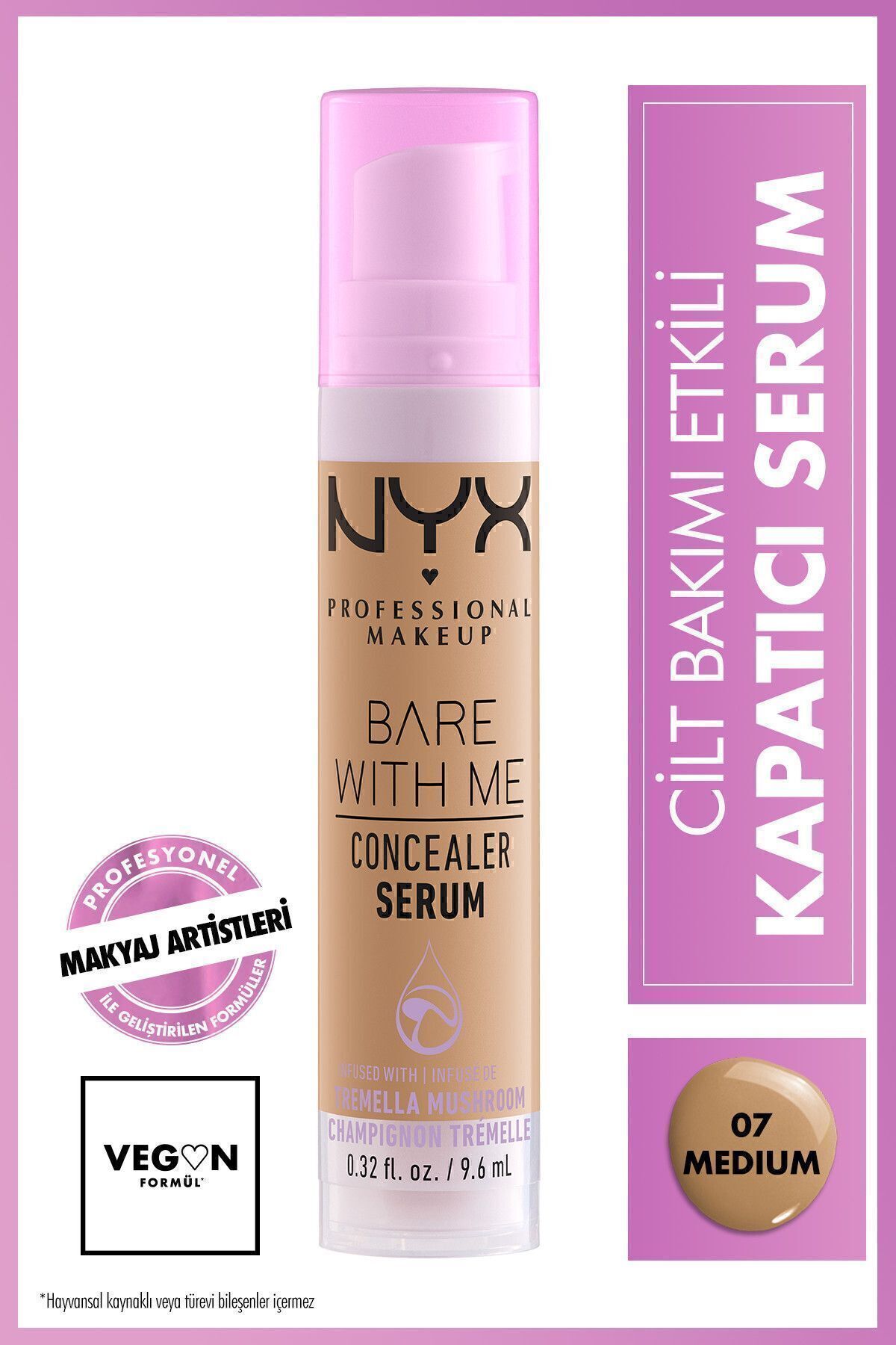 NYX Professional Makeup Bare With Me Kapatıcı Serum 07 Medium