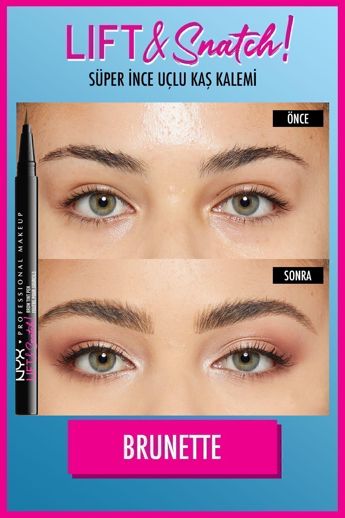 NYX Professional Makeup Lift & Snatch! Brow Tint Pen Brunette - Kaş Kalemi-5