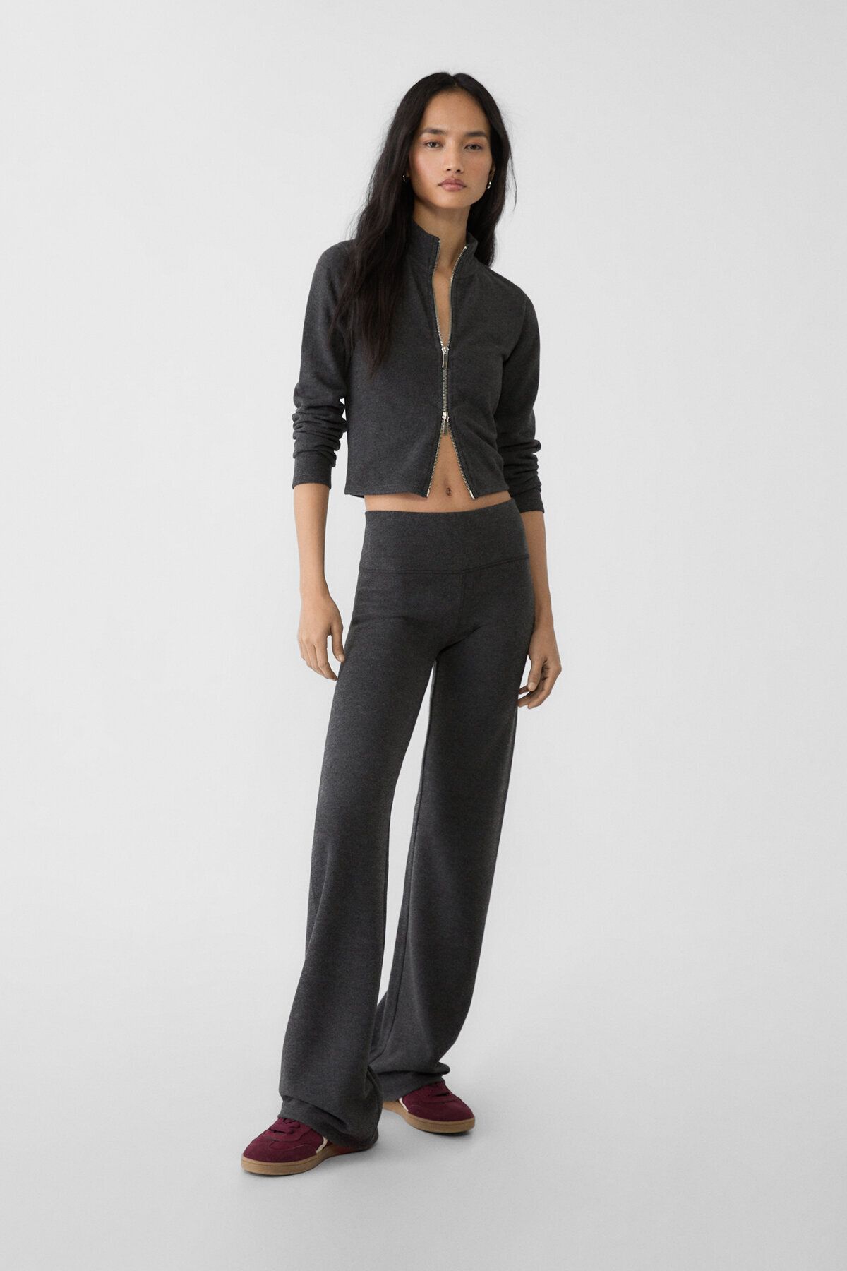 Stradivarius-Knitwear Palazzo Pants 1