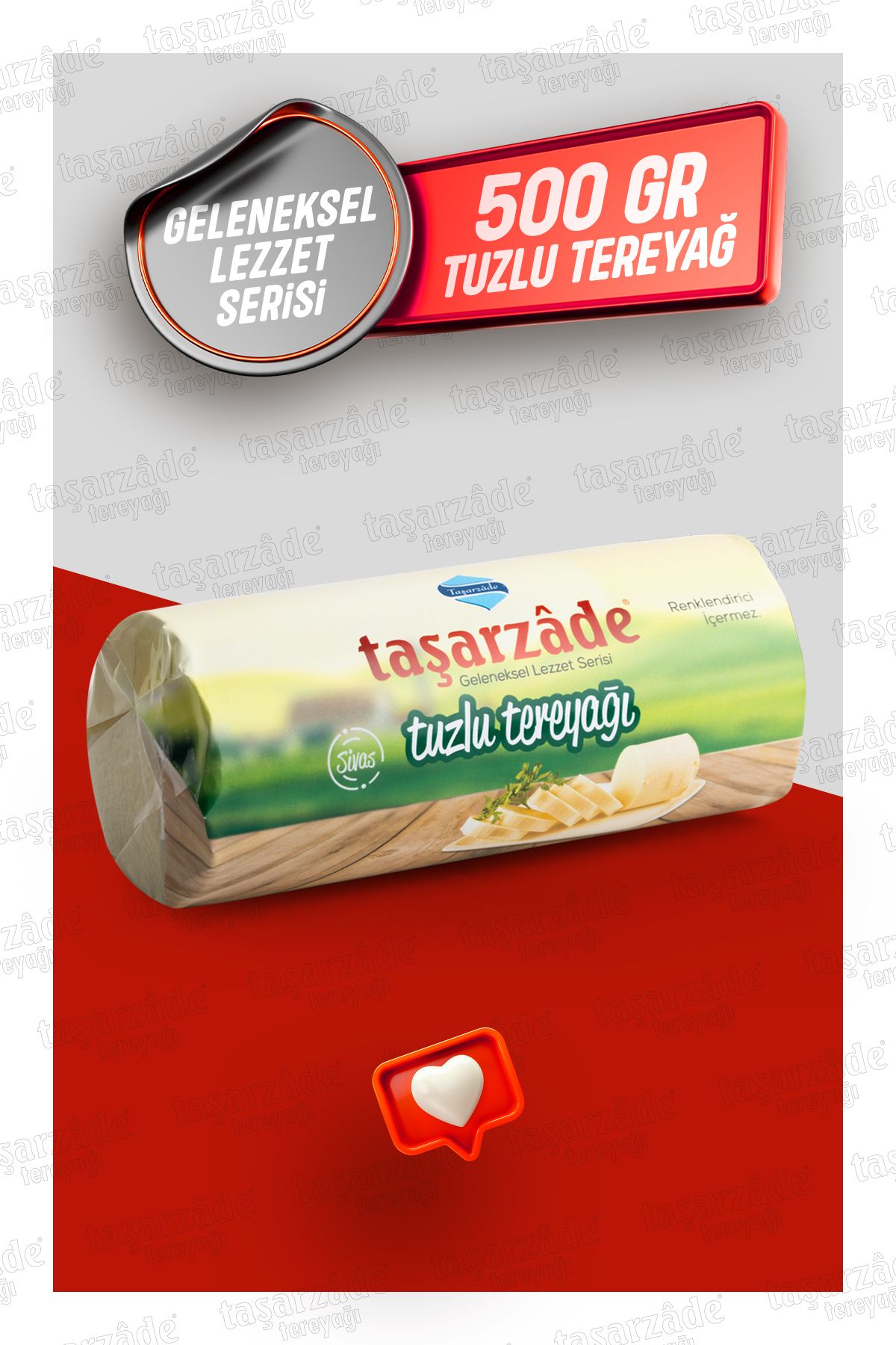 taşarzade Tuzlu Tereyağ ( Yemeklik ) Rulo 250 Gr