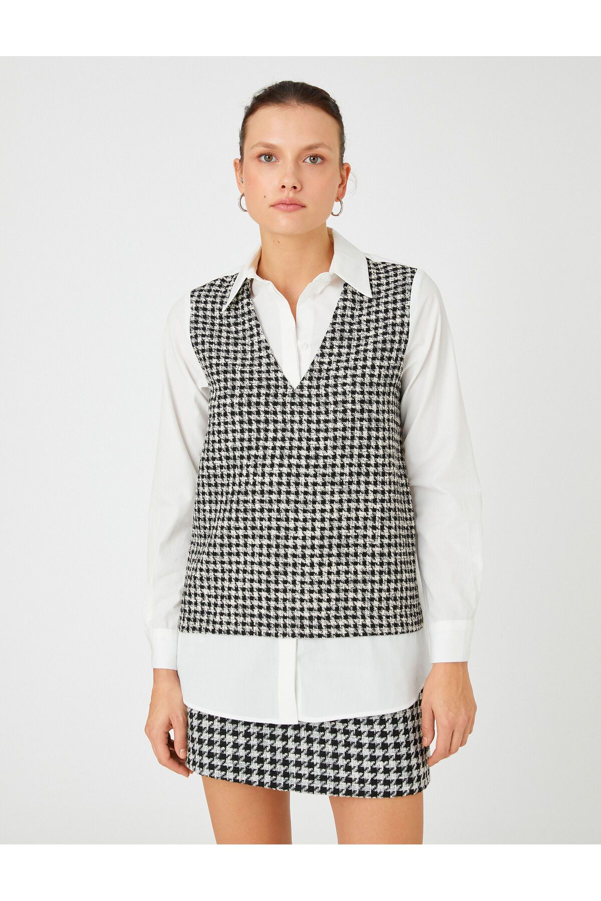 Koton-Women's White Shirt 3WAK60081UW 3