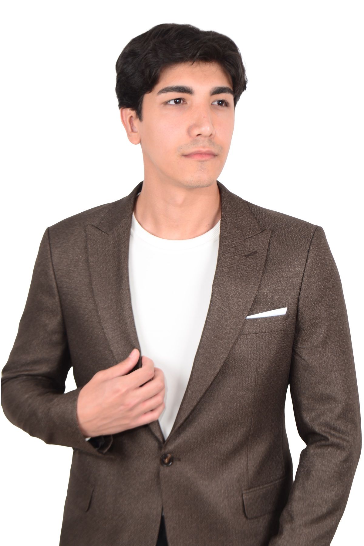 Cengiz İnler-Men's Textured Sports Jacket 5