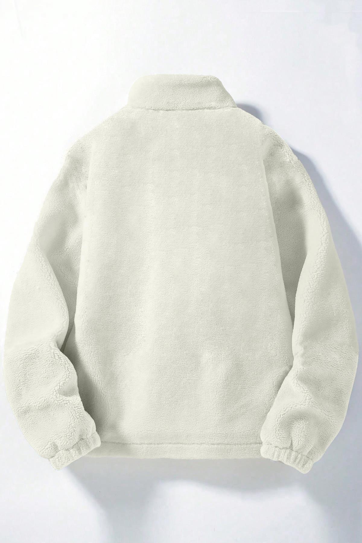 Ghassy Co  Ghassy Co. Erkek Alaska Regular Peluş Sherpa Kışlık Tam Fermuarlı Polar Sweatshirt - Görsel 2