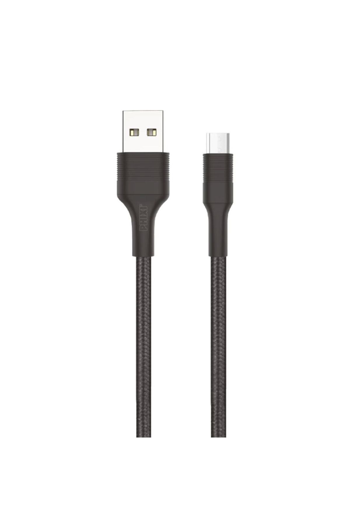Easy Tedarik Force Cb431m Hasır Örgü Ve Ekstra Güçlendirilmiş Silikon Başlıklı Micro Usb Hızlı Şarj Ve Data Kablo