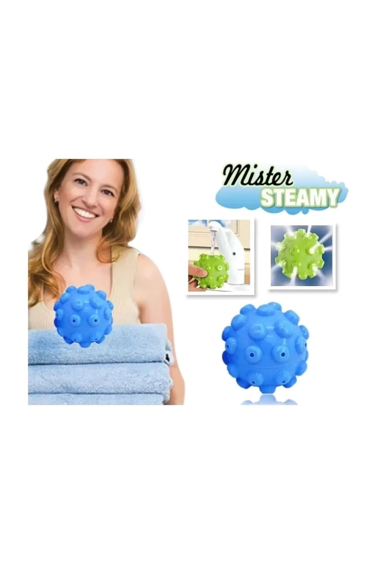 Easy Tedarik 2 Adet Buhar Kurutma Topu Kırışıklık Giderici Kurutma Topları Pratik Kurutucu