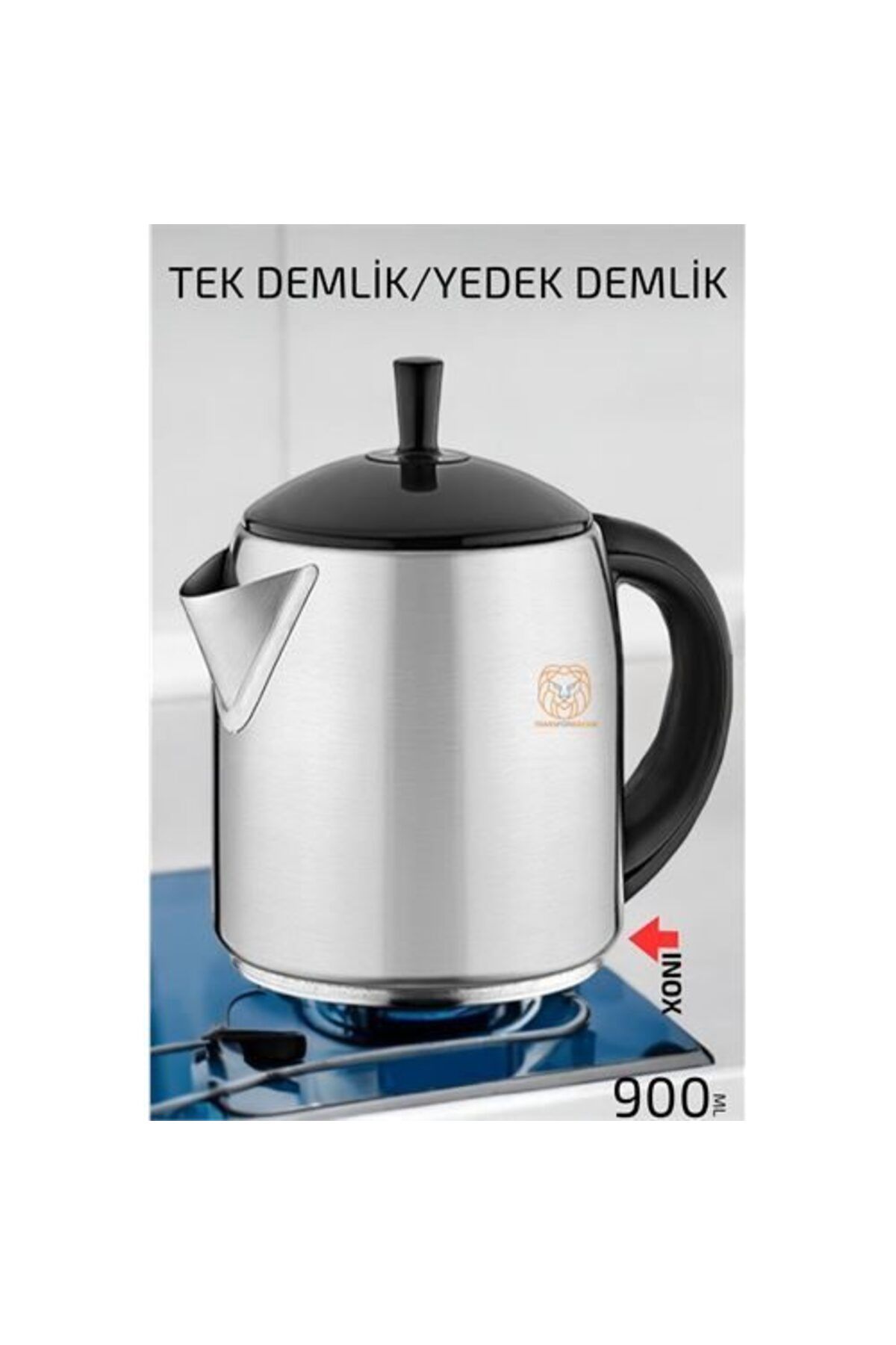 Easy Tedarik Inox Demlik 900 Ml Paslanmaz Çelik Semaver Çay Makine Demliği