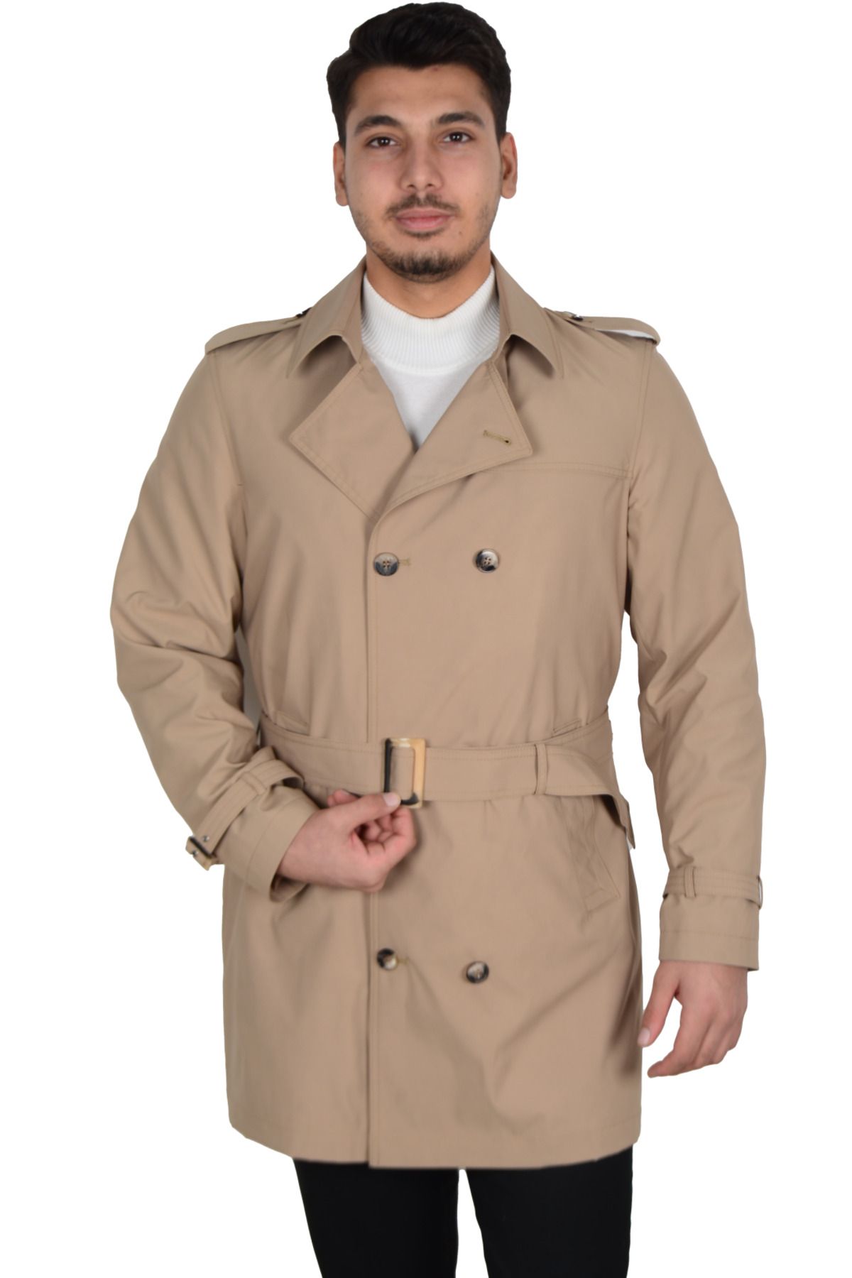 Cengiz İnler-Men's Double Breasted Trench Coat 1