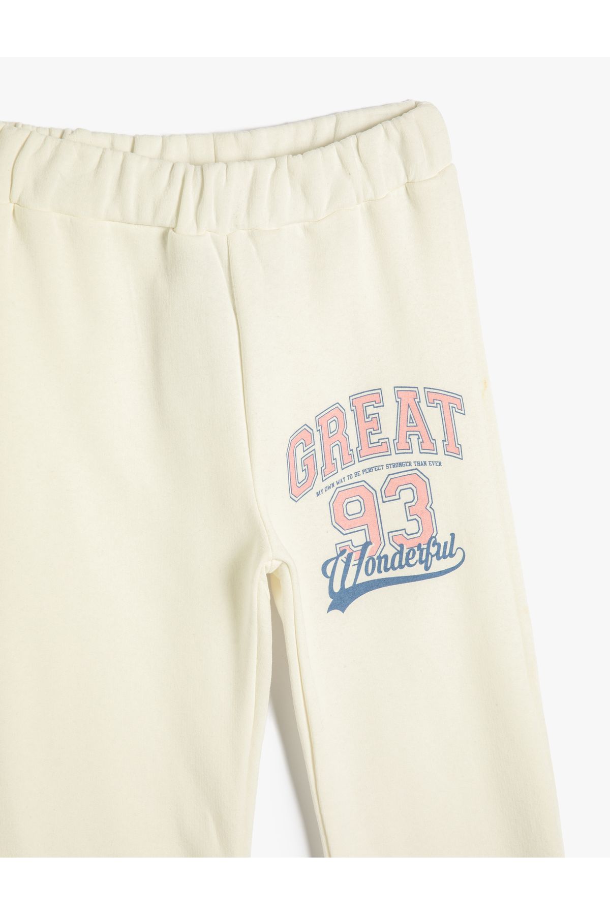 Koton-Jogger Sweatpants with Elastic Waist Print Detail Raised 3