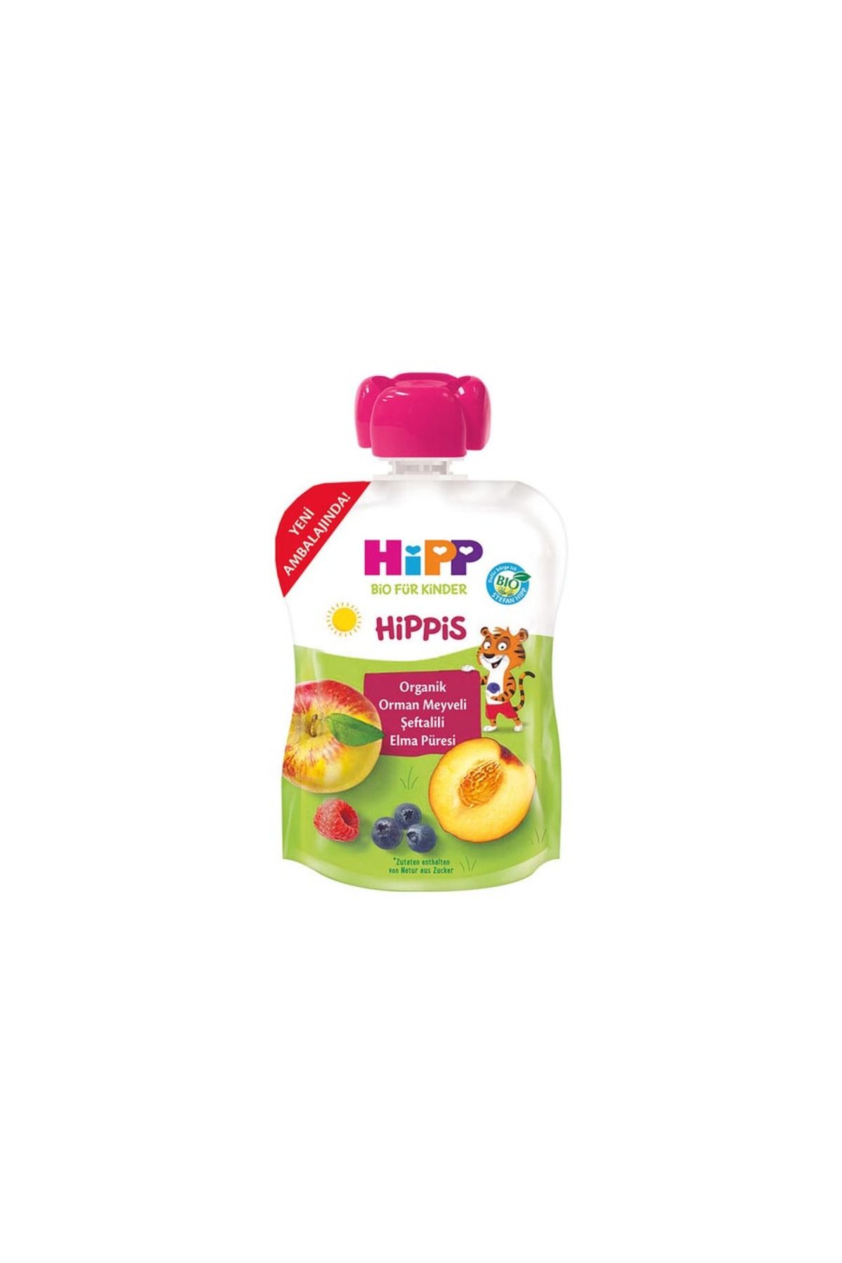 Hipp Organik x 12 Adet Orman Meyveli Şeftalili Elma Püresi 100gr