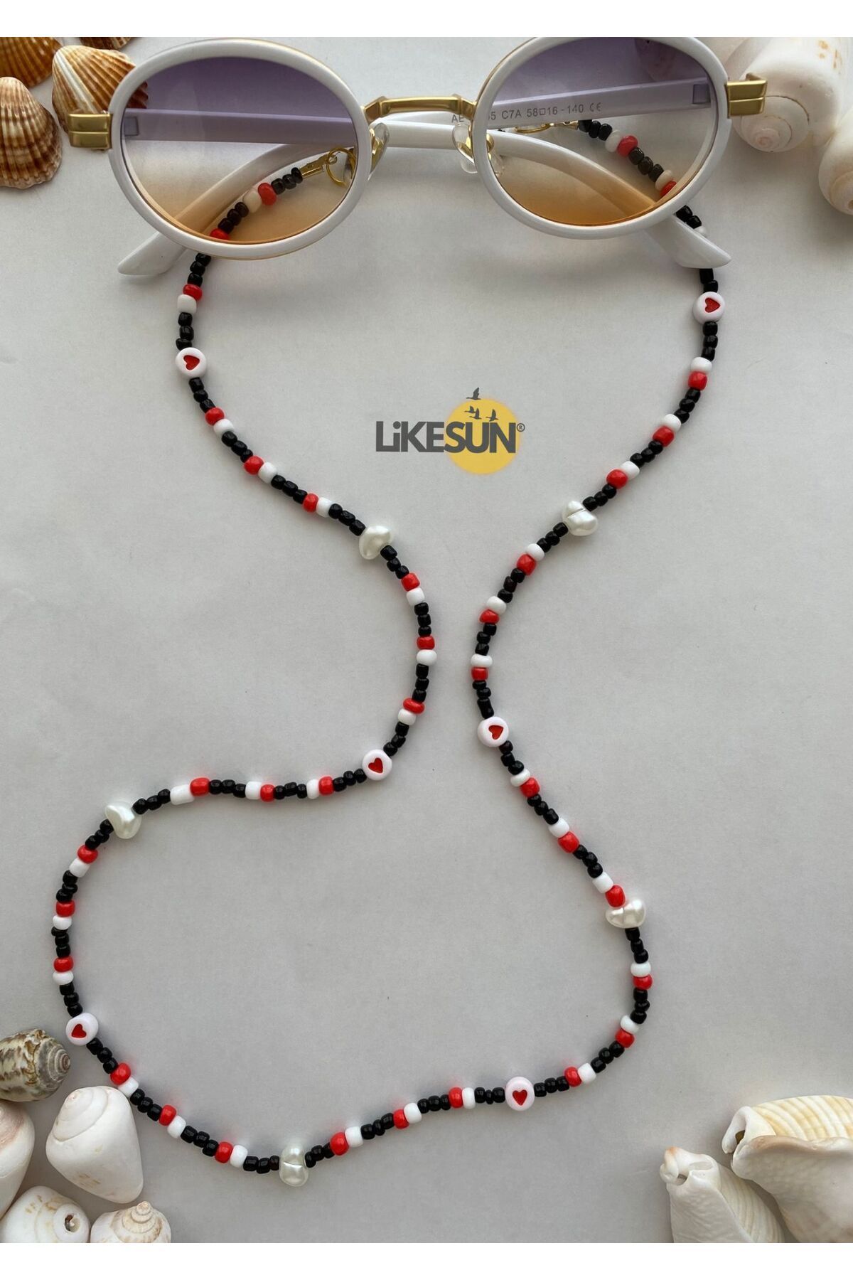 LiKESUN-Işıl Collection - Glasses Strap and Double Wrapped Necklace 2