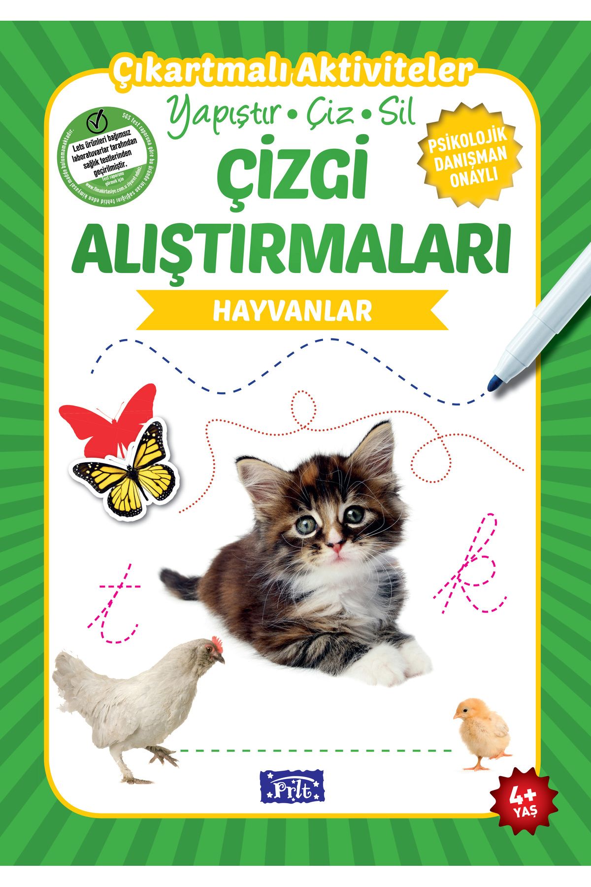 Türk Dil Kurumu Yayınları Hayvanlar - Çizgi Alıştırmaları