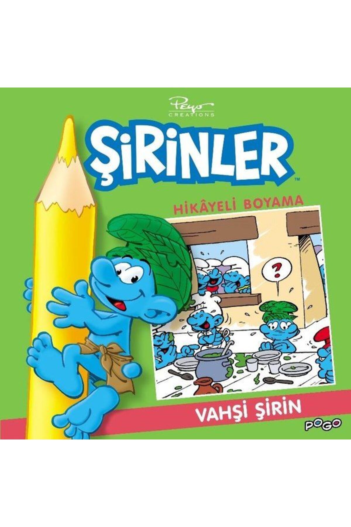 Karma Kitaplar Vahşi Şirin Hikayeli Boyama - Şirinler kitap(Korunakli Posetle)