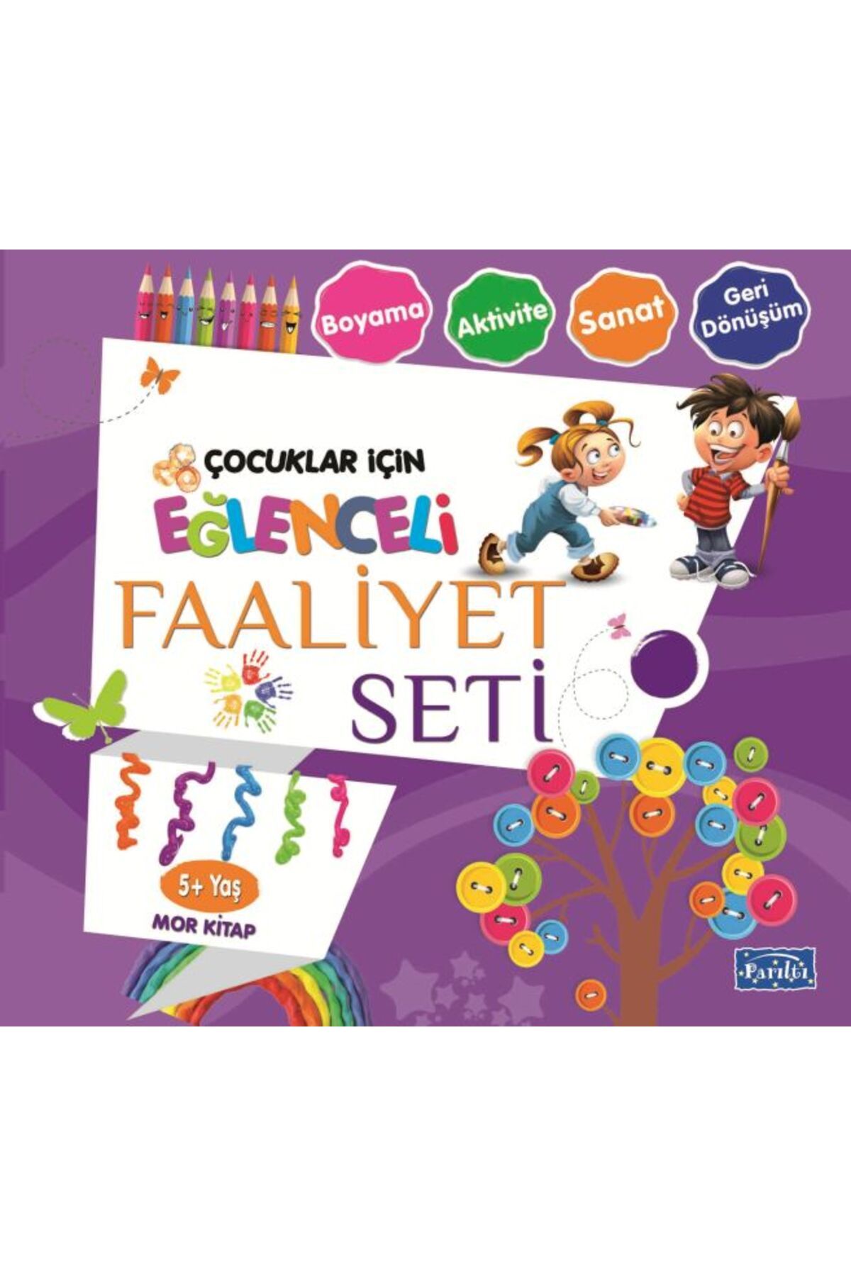 Türk Dil Kurumu Yayınları Eğlenceli Faaliyet Seti - Mor Kitap - 5+ Yaş