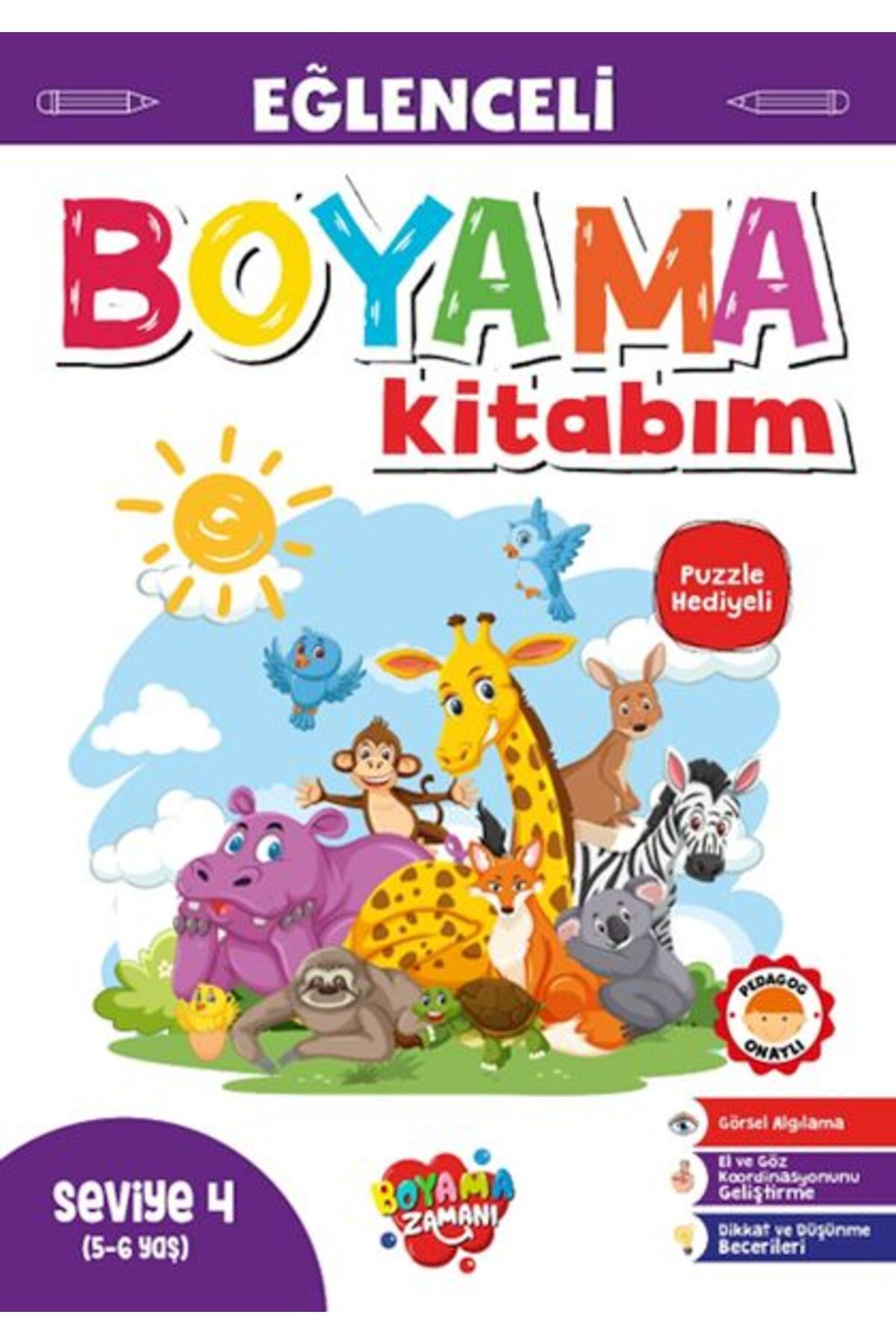 BOYAMA ZAMANI Eğlenceli Boyama – Seviye 4 (5-6 Yaş)