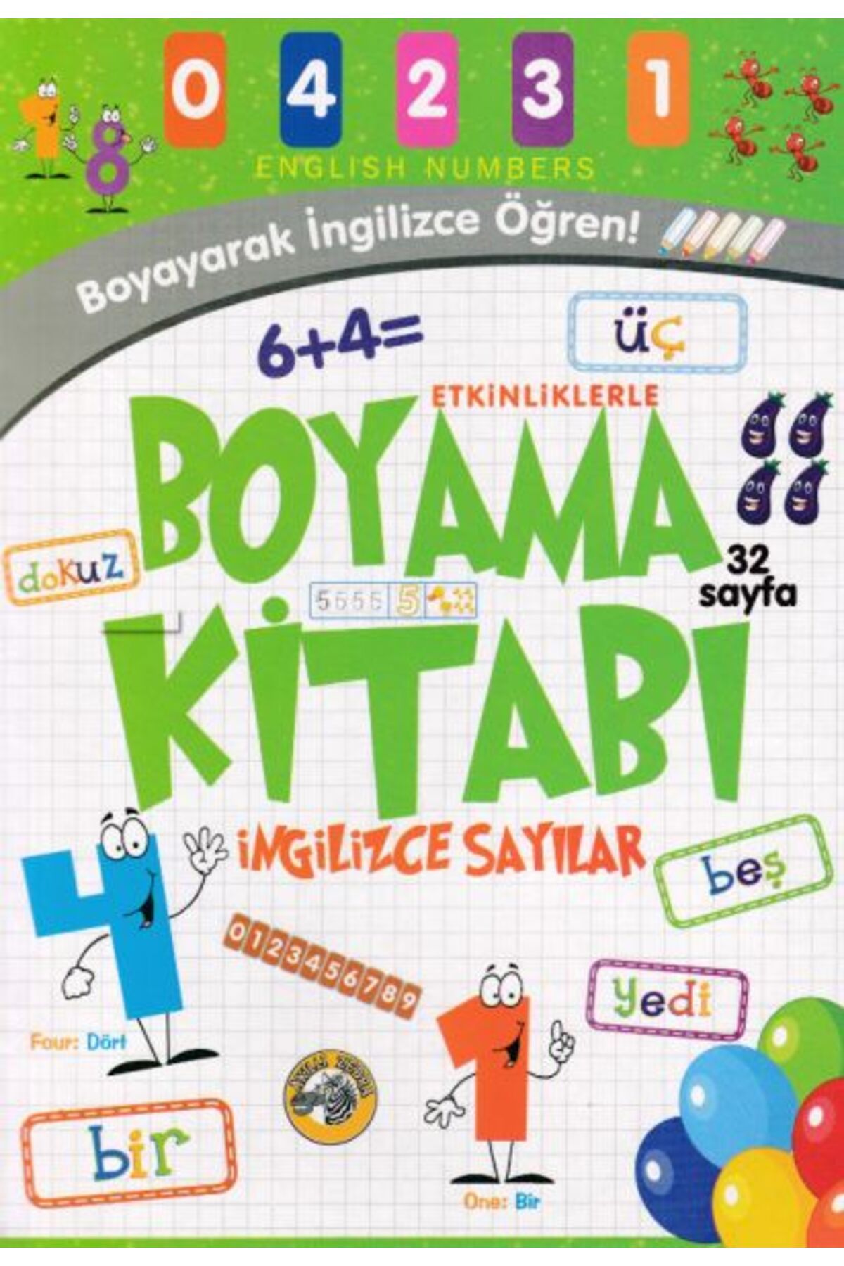 Türk Dil Kurumu Yayınları Etkinliklerle Boyama Kitabı İngilizce Sayılar