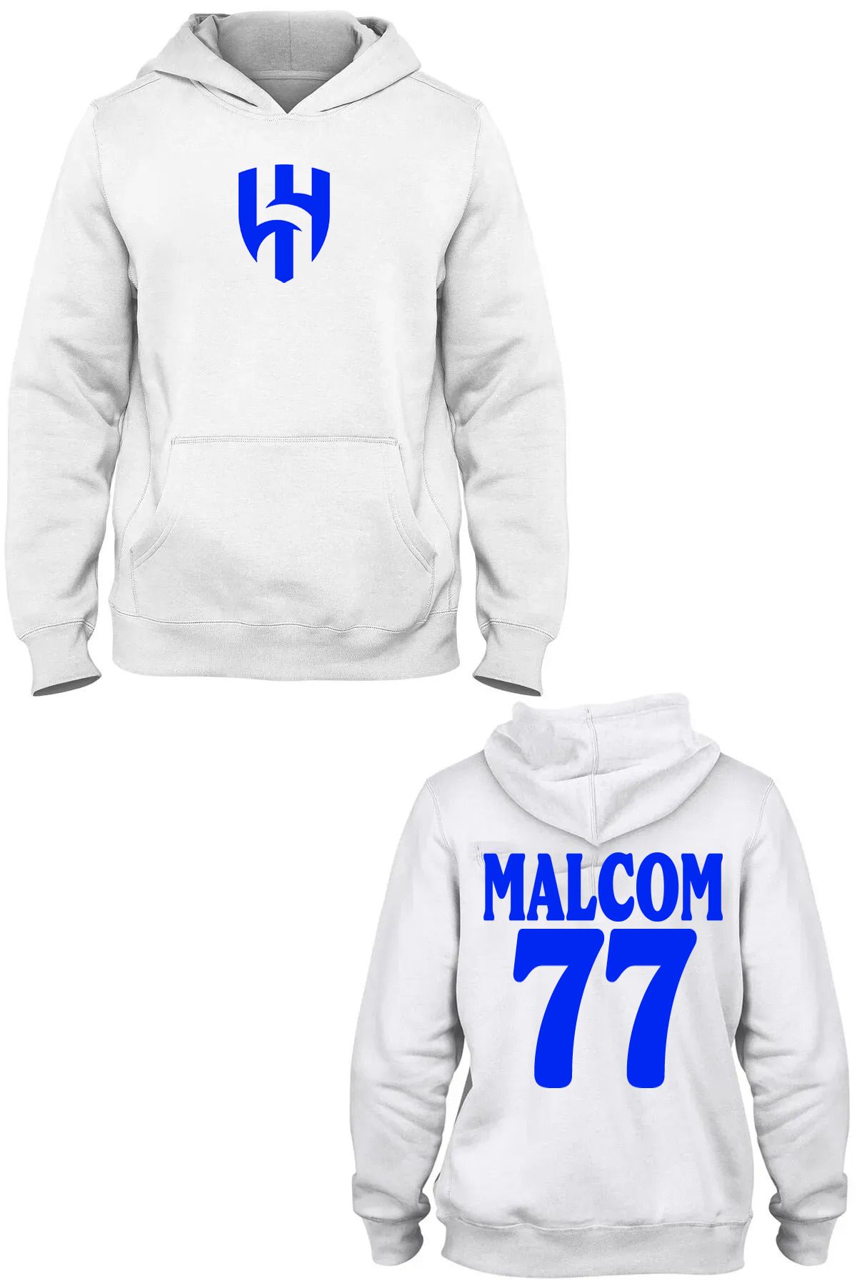 Pisa Art Al-Hilal Suudi Arabistan Malcom 77 Özel Tasarım Kapşonlu Sweatshirt