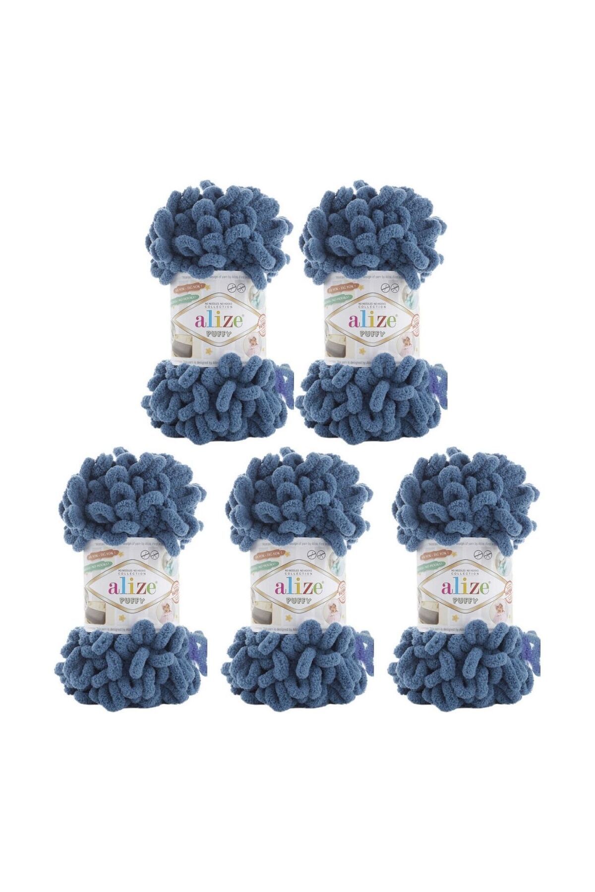 Alize-Puffy 637 Blue - Pack of 5 1