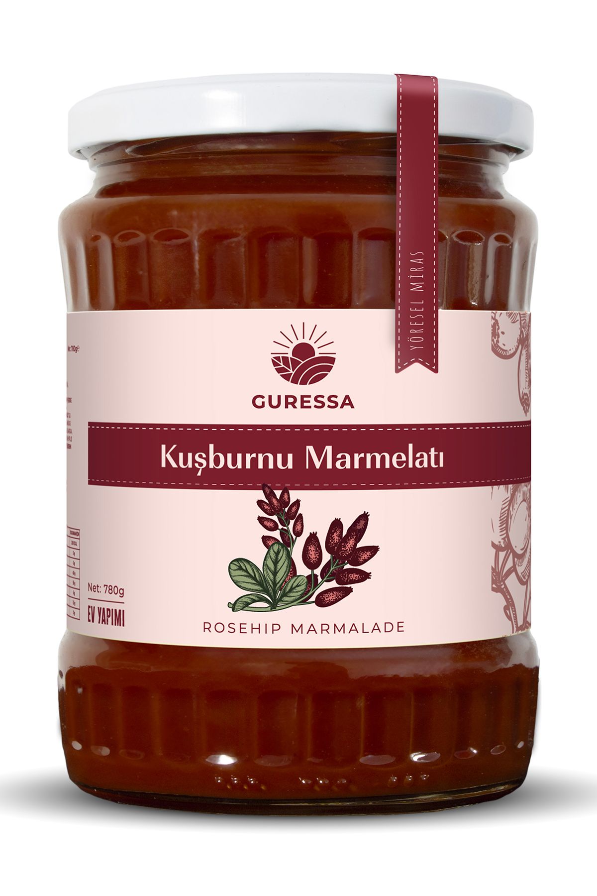 GURESSA Kuşburnu Marmelatı 780 Gr Doğal Ev Yapımı