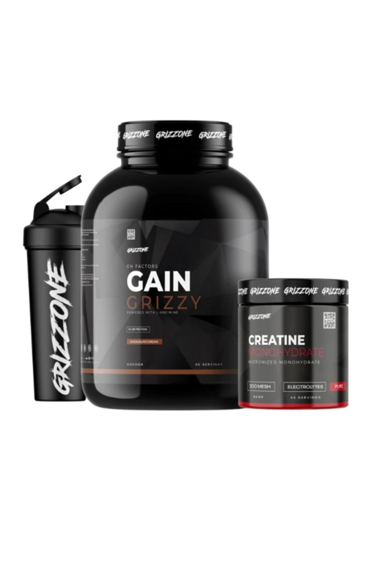 GRIZZONE Grızzy Gainer Pack ( Gain 3000 Gr + Creatine 90 Gr + Shaker )