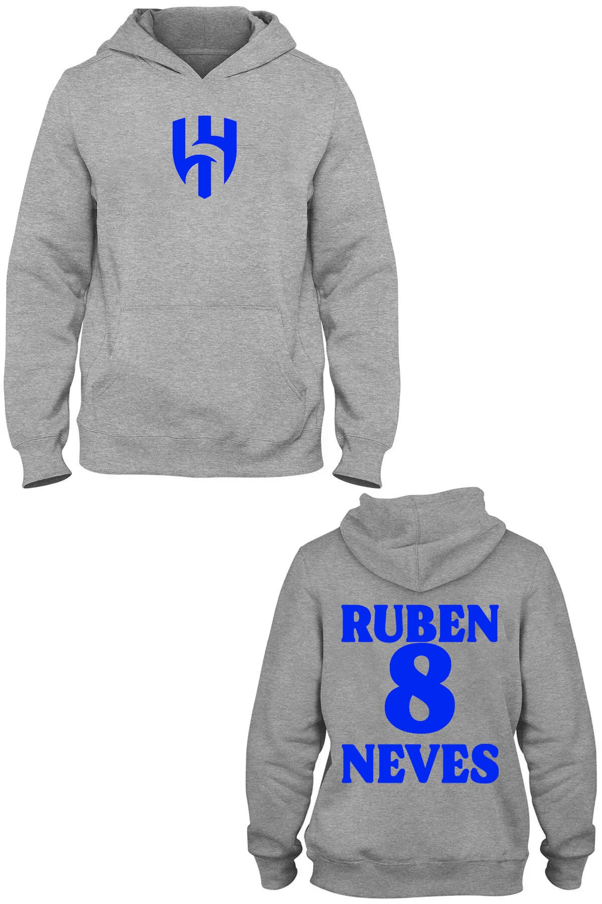 Pisa Art Al-Hilal Suudi Arabistan Ruben Neves 8 Özel Tasarım Kapşonlu Sweatshirt