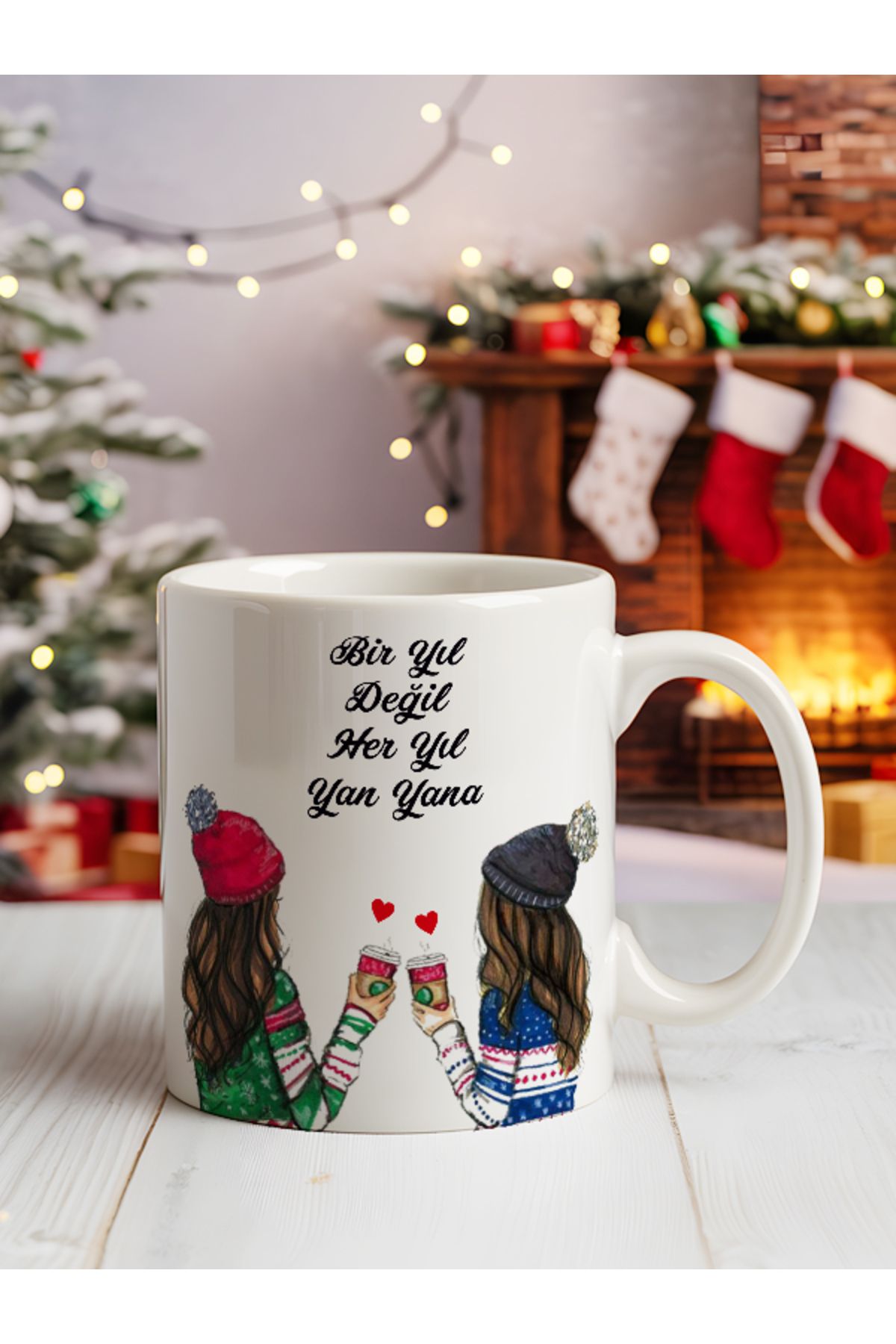 SEELENGLANZ-Not One Year Every Year Side by Side Girlfriend Custom Printed Mug 1