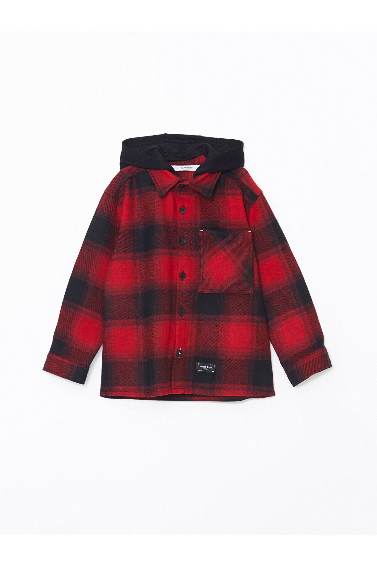 LC Waikiki-Lcwk Hooded Plaid Boy's Shirt Jacket 2