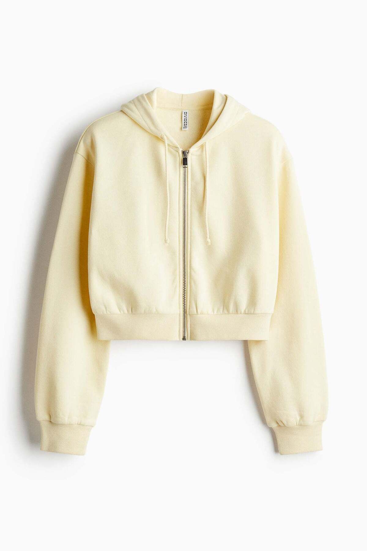 H&M-Cropped zip-through hoodie 1