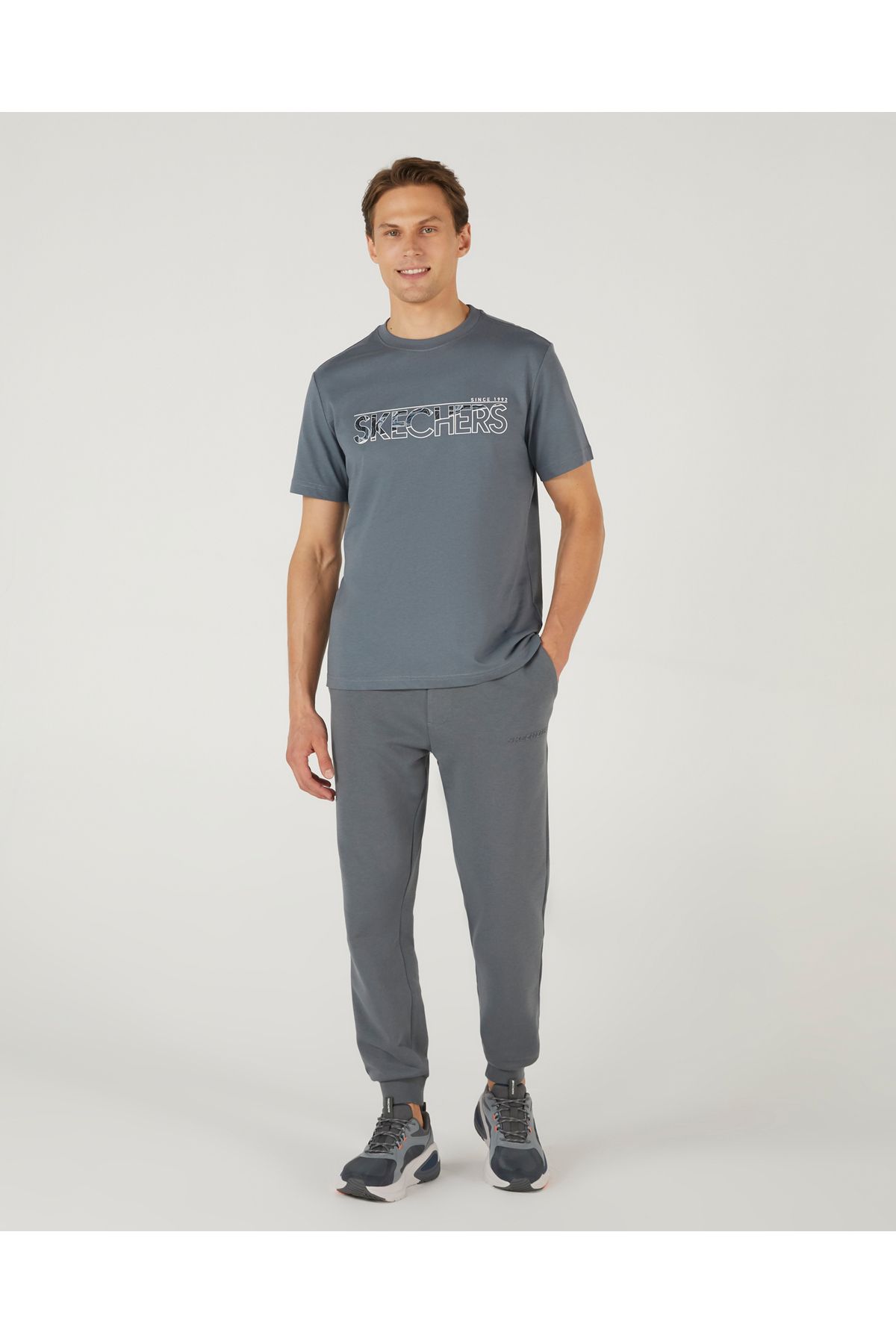 شلوار ورزشی M Essential Jogger Sweatpant مردانه خاکستری S242114-003 Skechers