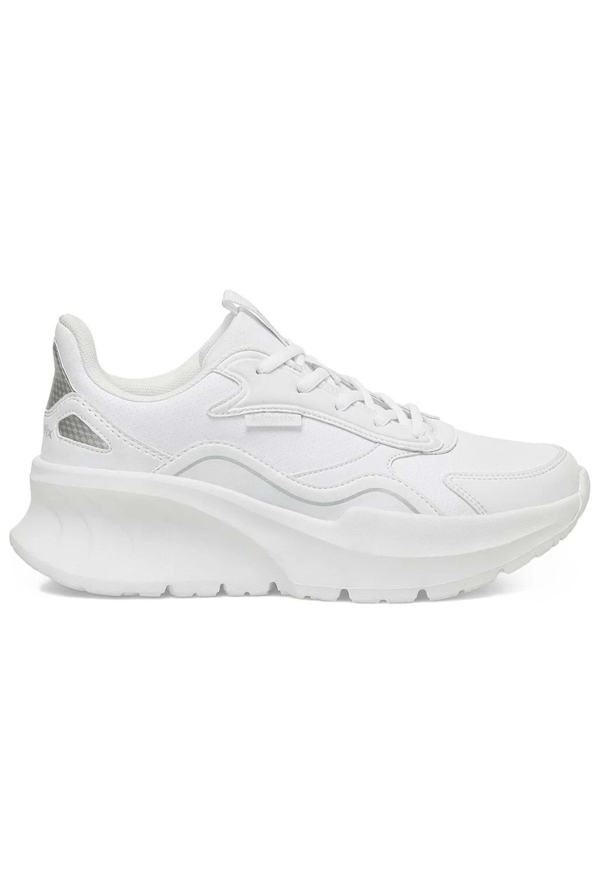 Kinetix-White Unisex Sneakers - Solida Pu, Thick Sole 2