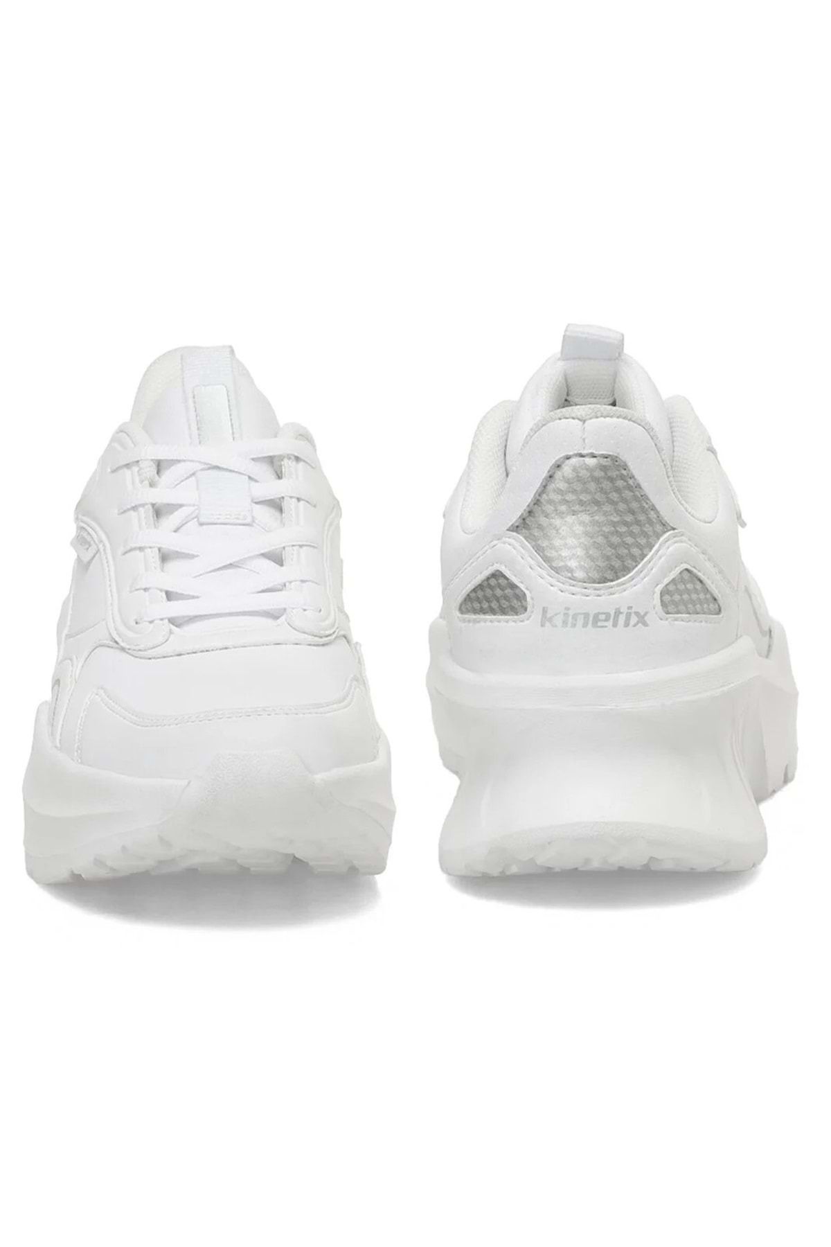 Kinetix-White Unisex Sneakers - Solida Pu, Thick Sole 5