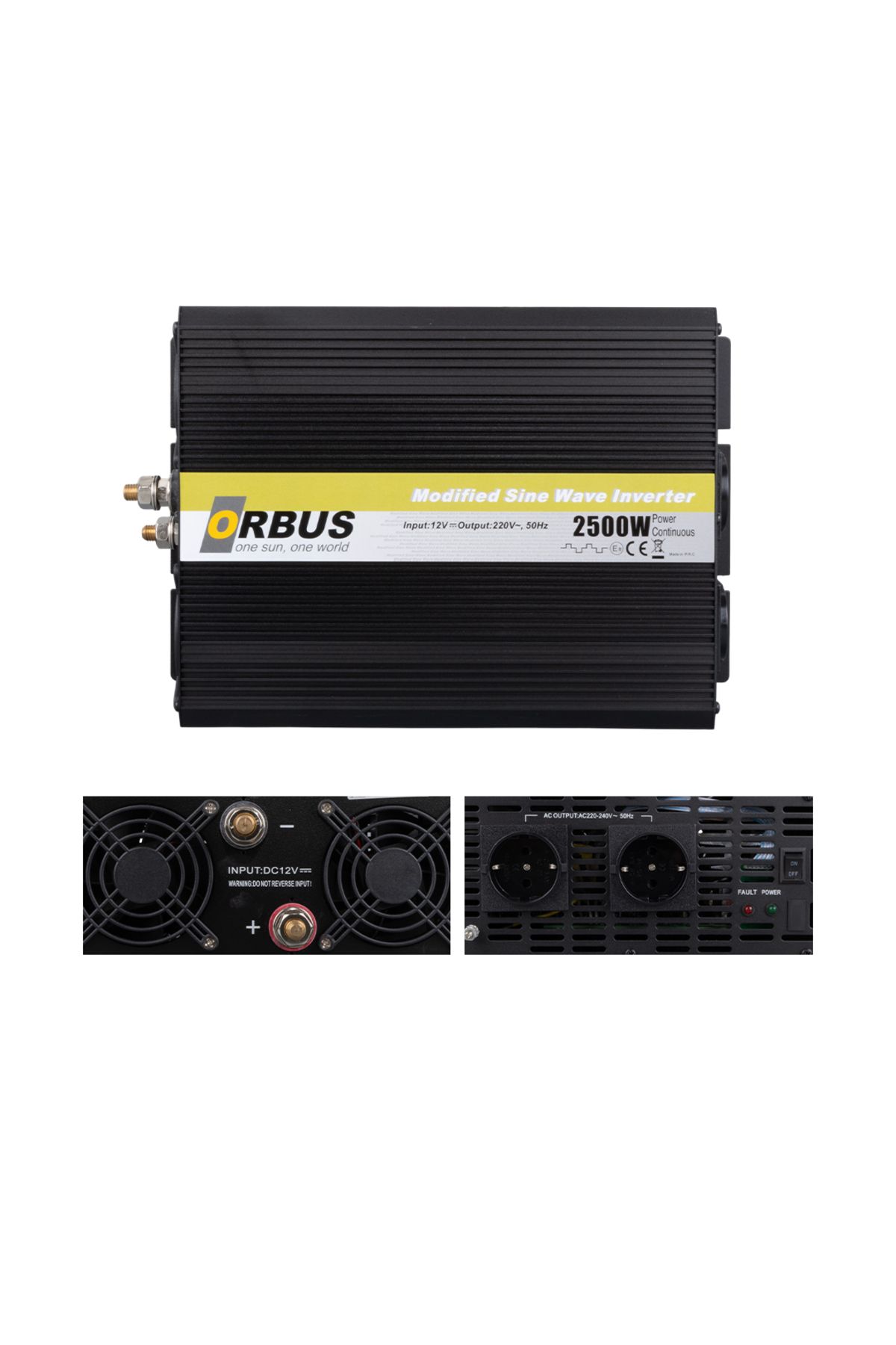 ORBUS Inverter 2500W 12V Orbus Modıfıeld Sınus Ms12- 2500