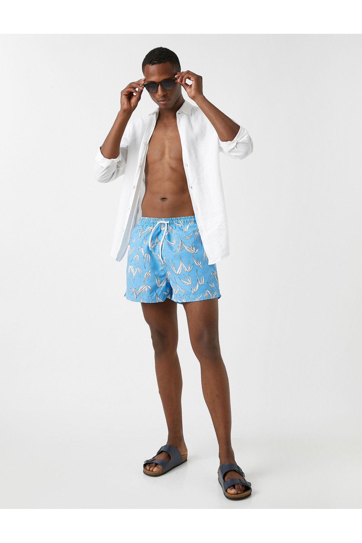 Koton-Swim Shorts - Blue - Graphic 2