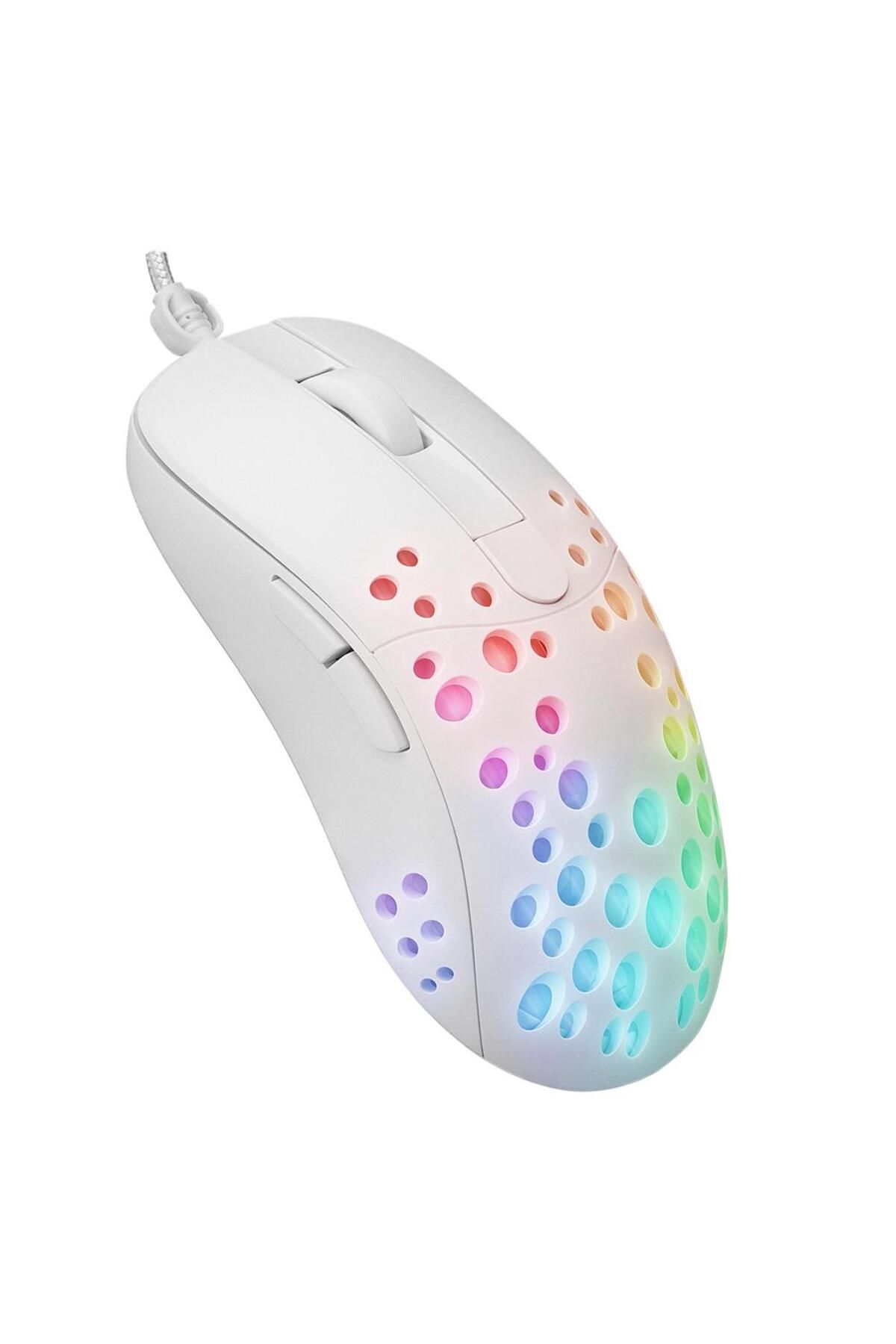 Vobotek Teknoloji Altec Lansing ALGM7622 Beyaz USB Kablolu 6 Tuşlu Renkli Led Işıklı 8000DPI Gaming Oyuncu Mouse