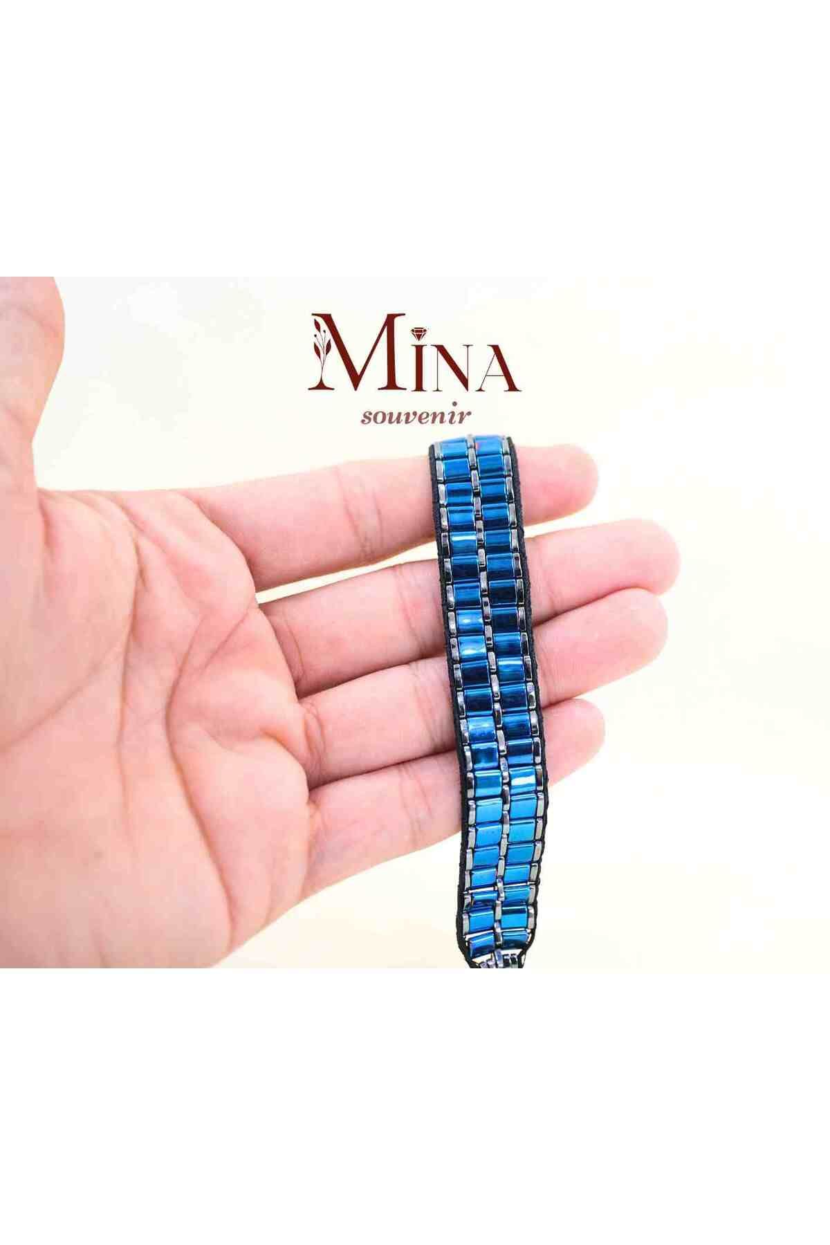 Mina Souvenir-Hemathite Adjustable Natural Stone Handwork Knitting Model Bracelets 2