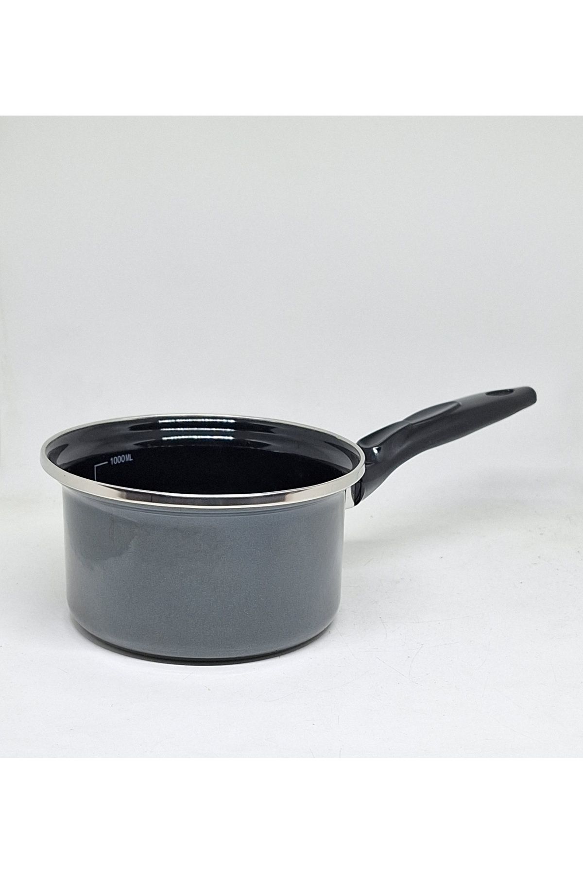 Avşar-Enamel House 16 cm 1.2 Liter Anthracite Enamel Milk Drink 1