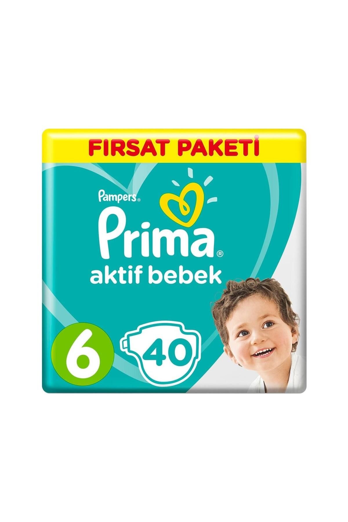 Prima Bebek Bezi Aktif Bebek Fırsat Paket 6 Beden 40 Adet