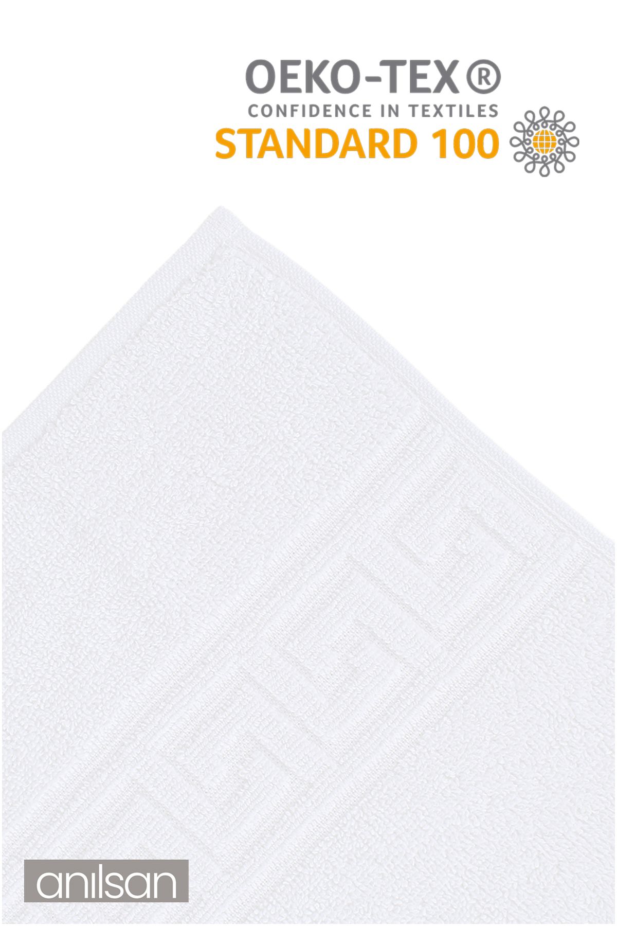 Anılsan-Pack of 50 Greek White Bath Towels - 70X140 Cm, 490 Gr, 100% Cotton, Spa and Hotel Towels (50 Pieces) 2