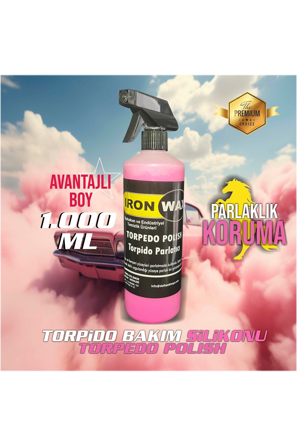 İron Wax PlasticPolish X Solmuş Plastiklere Yeni Bir Işık, Uzun Süreli Parlaklık 1.000 ML