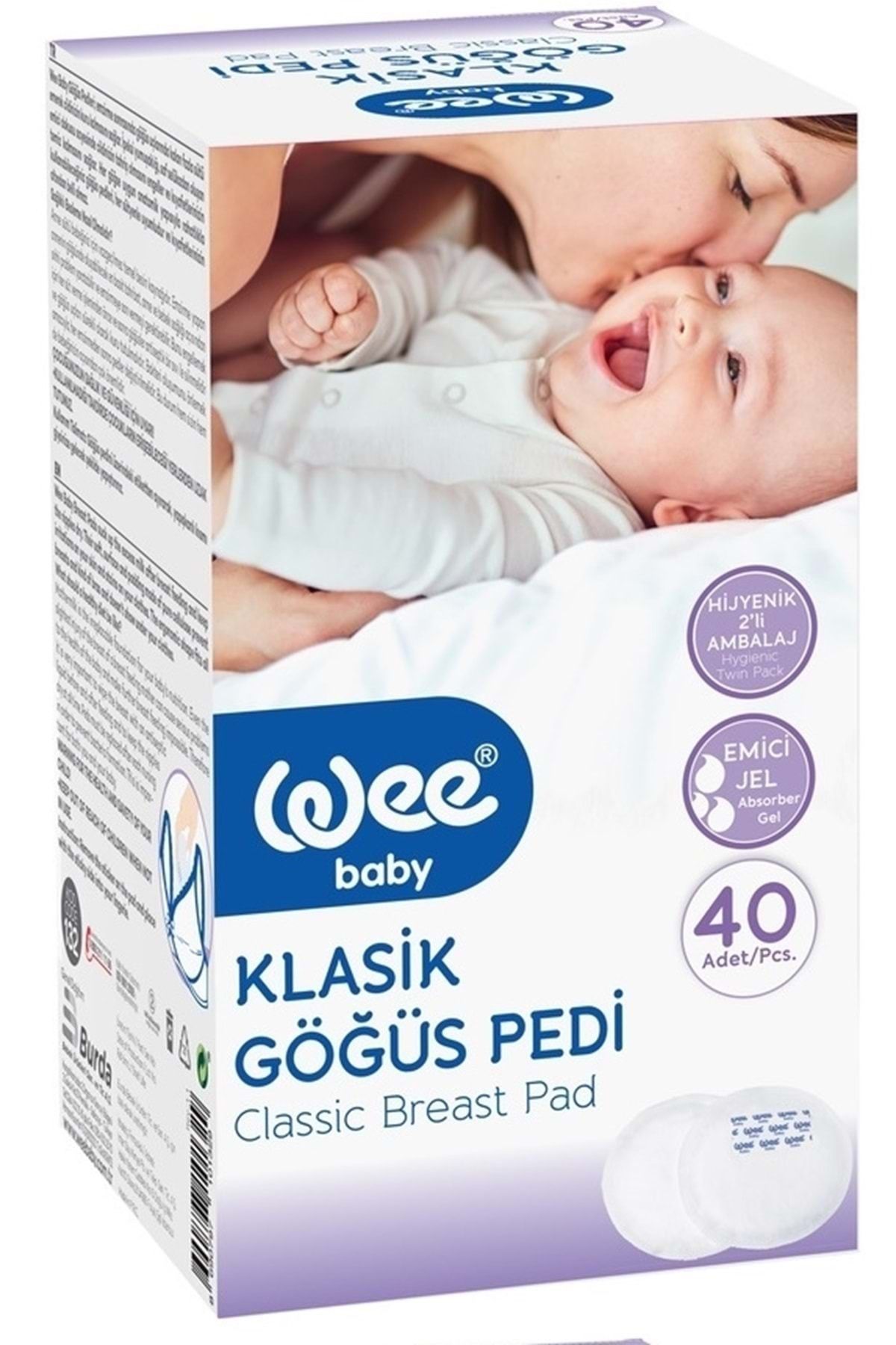 Wee Baby Klasik Göğüs Pedi (40 LI) Wee132