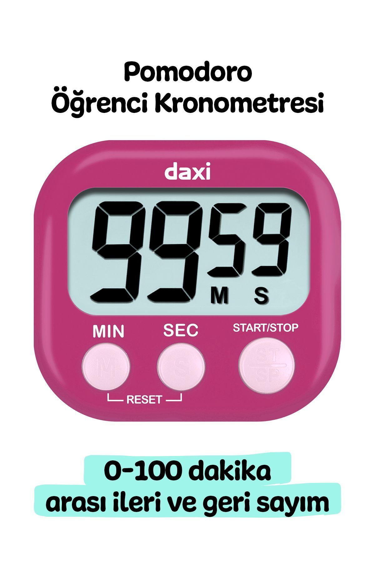 Daxi Tx-100 Fuşya Kronometre