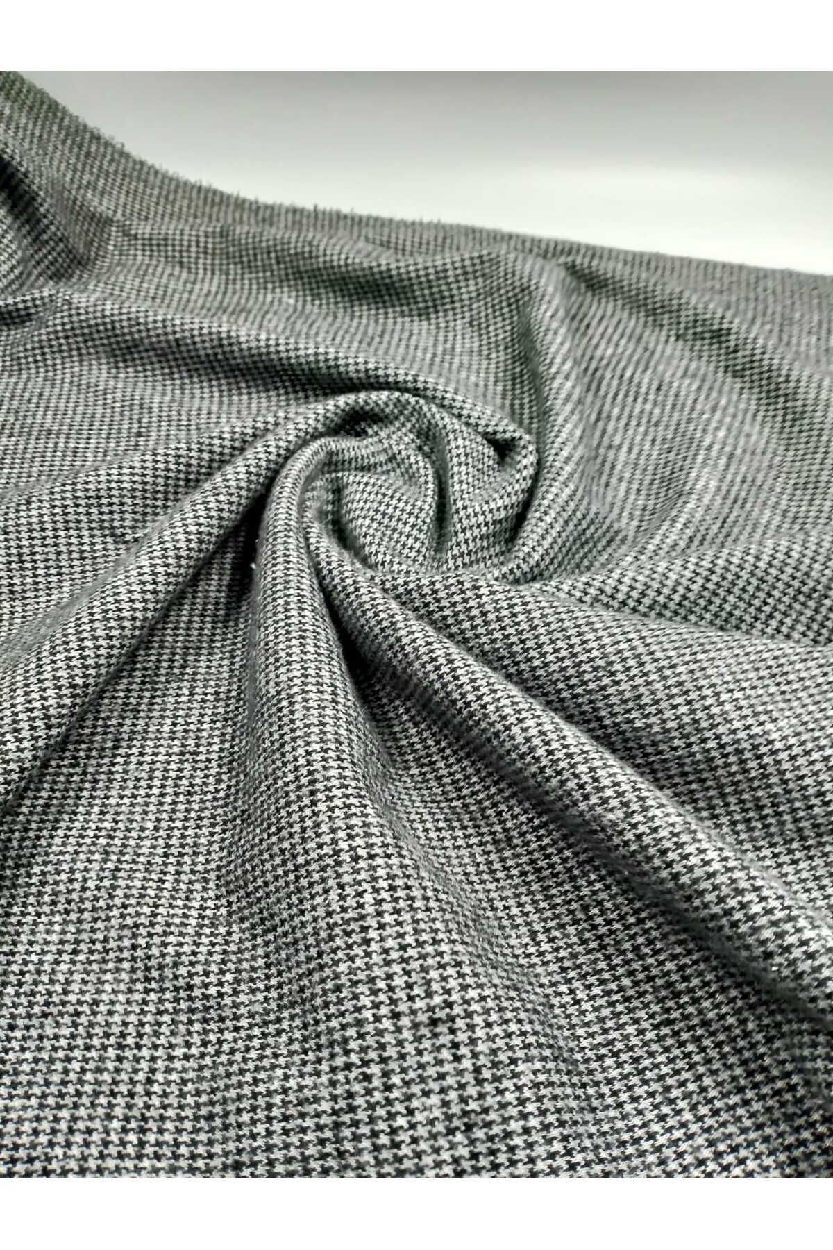 ünsal tekstil-Winter Lycra Houndstooth Patterned Fabric 4