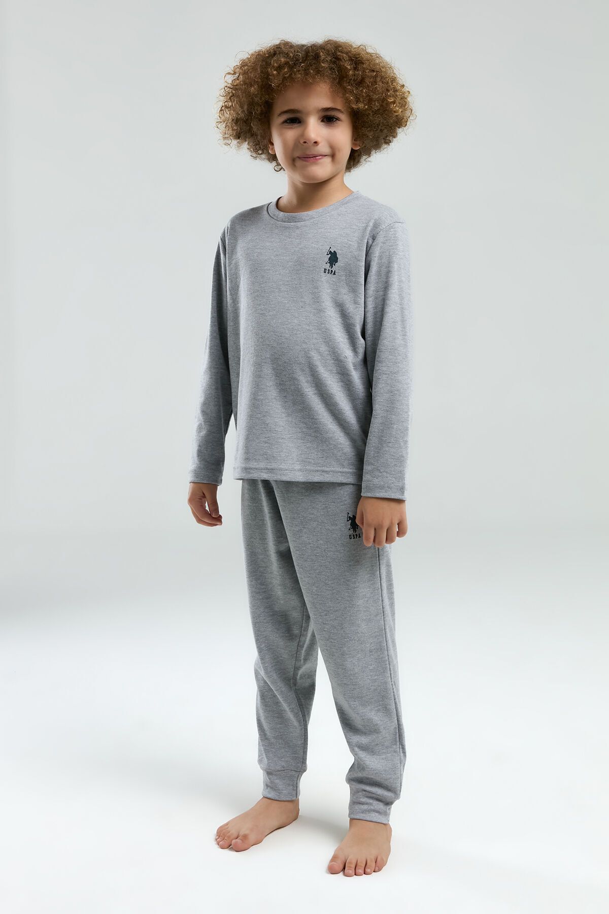 U.S. Polo Assn.-Boy's Gray Tracksuit Set 2