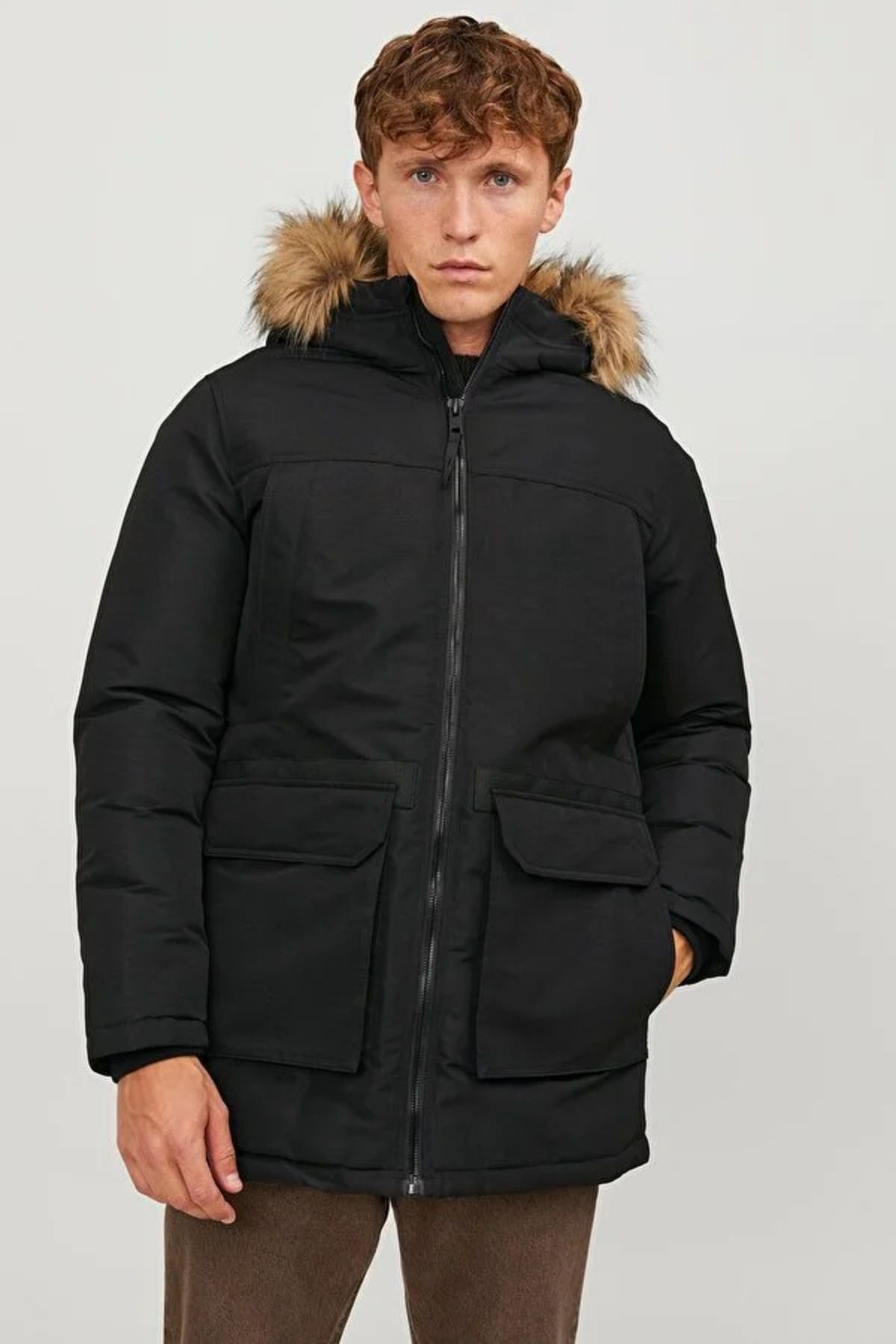 Jack & Jones-Parka - Black - Straight 1