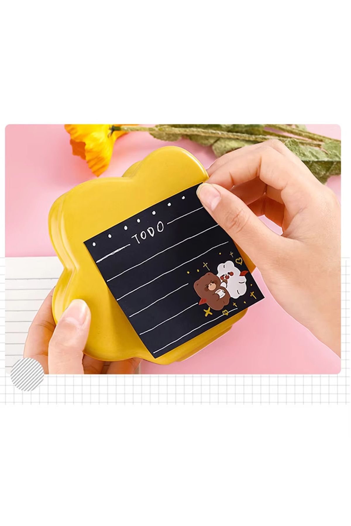 Modellino-Black Square Note Paper - Adhesive Postit Sticky Note, 100 Sheets, 75X75Mm 3