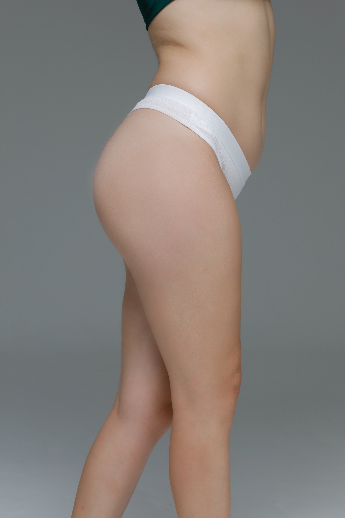 MİSTİRİK-Paulo Model Ribbed Thong Flexible String Cotton String White Color 2
