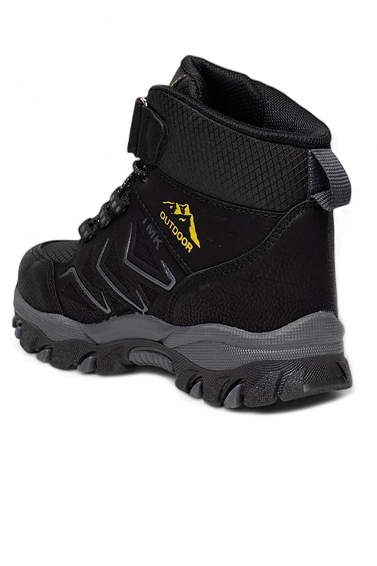 Celira-Tmk Velcro Black Smoked Boys' Boat Shoes 3