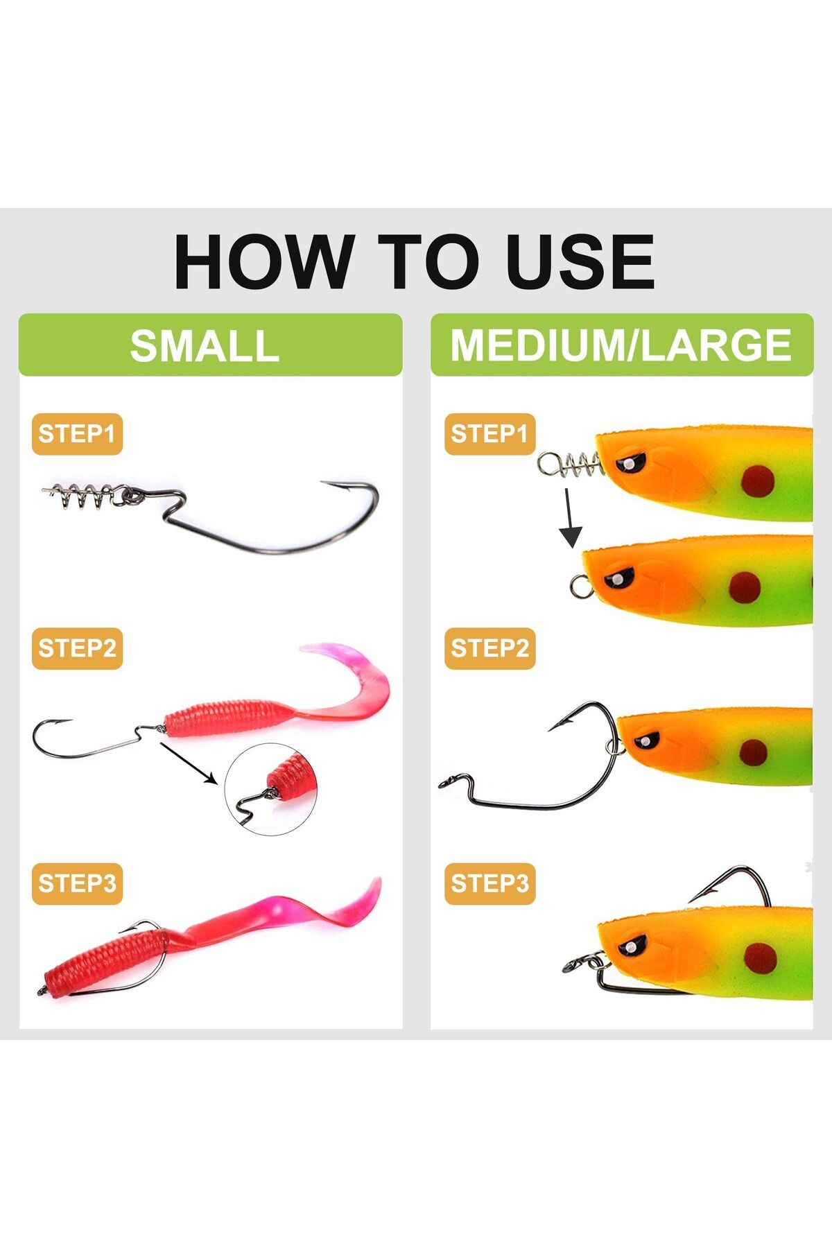 Hokkaido-12 Pcs 45 mm Silicone Bait Offset Needle - Fixing & Mounting Pin-Screw 4