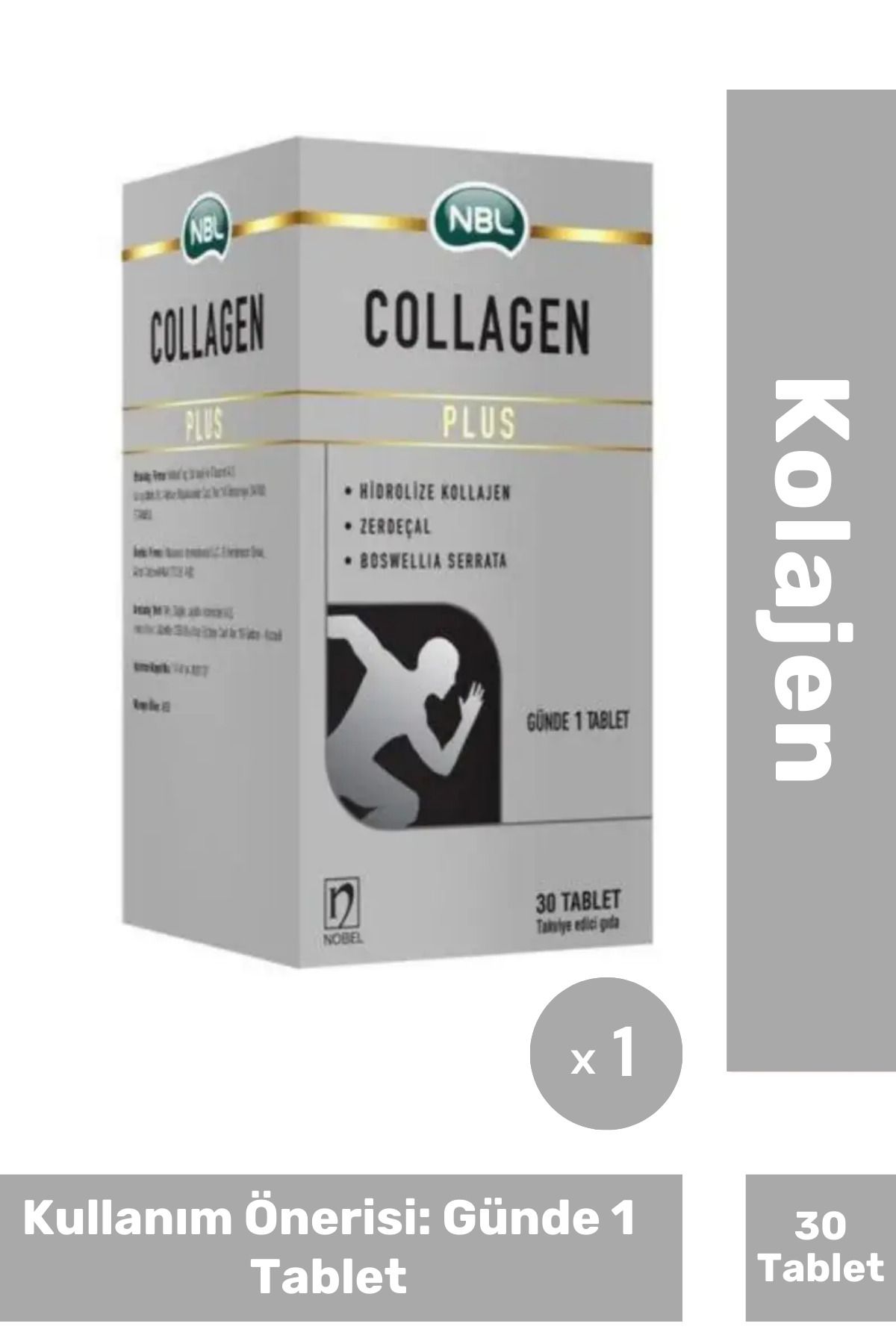 Fit1001 NBL Collagen Plus Magnezyum İçeren Kolajen 30 Tablet