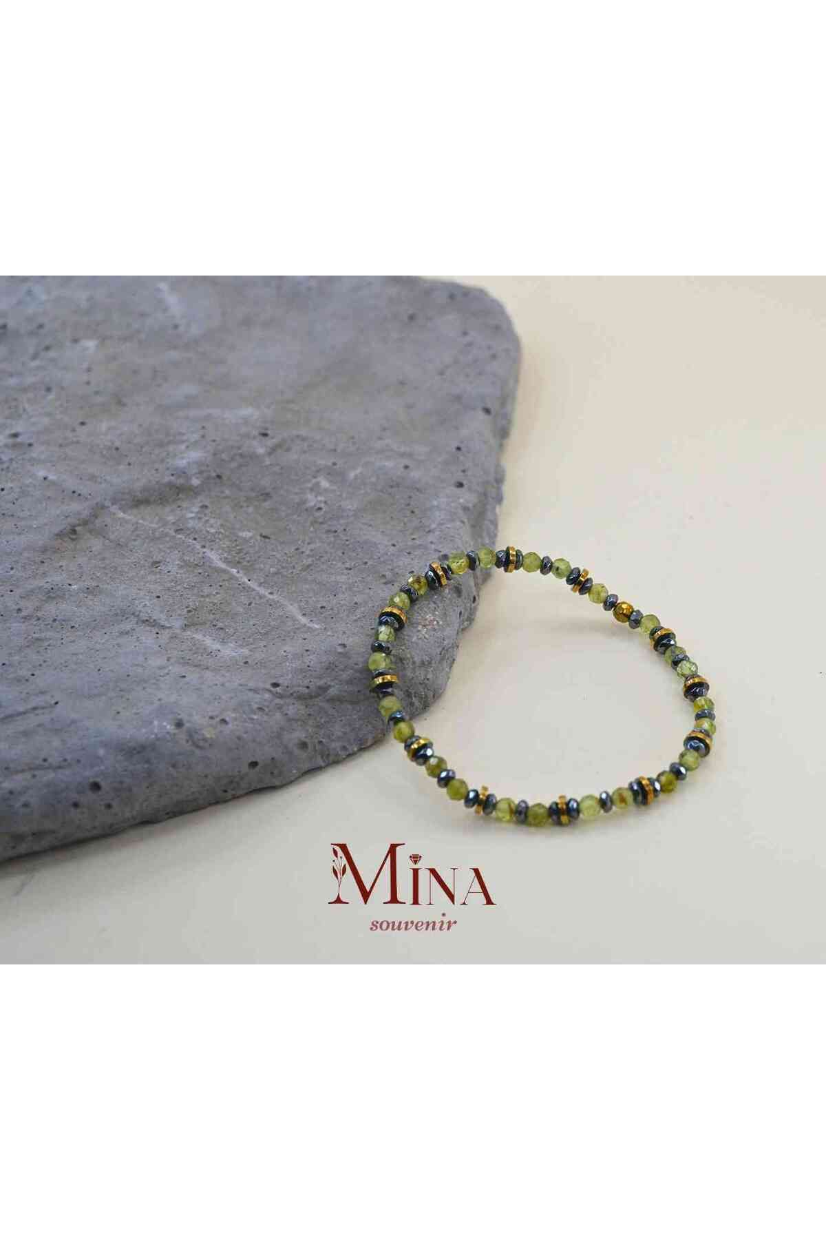 Mina Souvenir-Minimal Bracelets with Hematit with Mixed Natural Stones 3